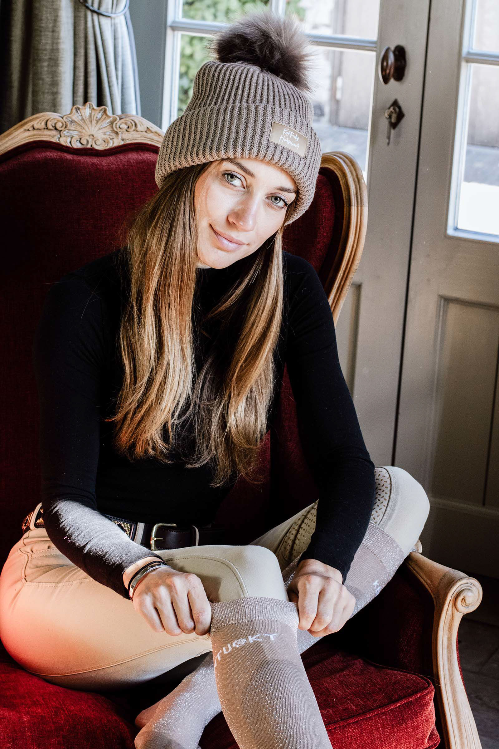 Kentucky Horsewear Pom pom Beanie mössa