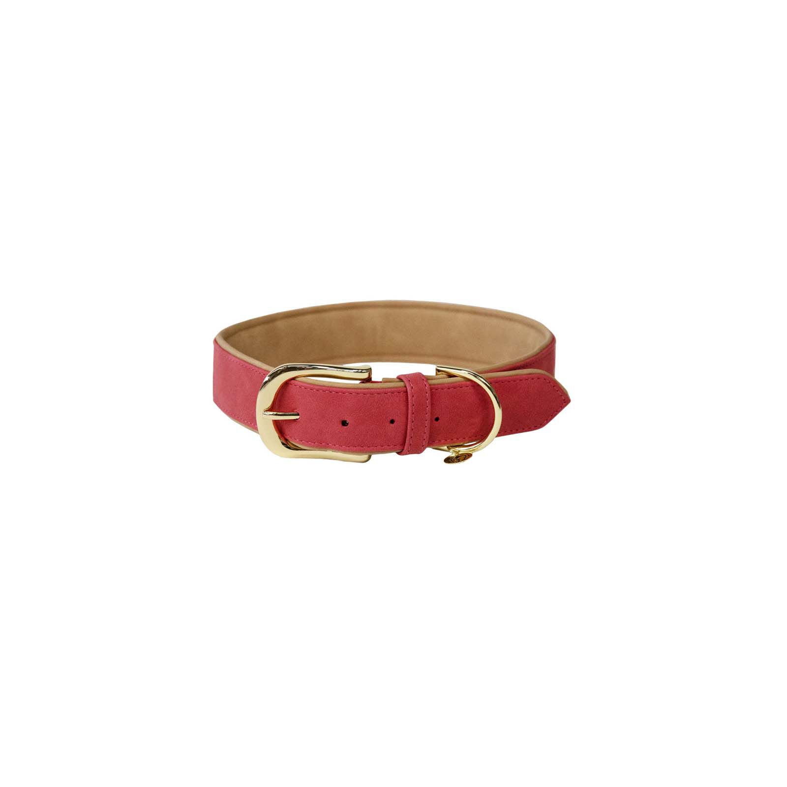 Kentucky Dogwear Soft Vegan Leather Collar, Red/Beige, M/L
