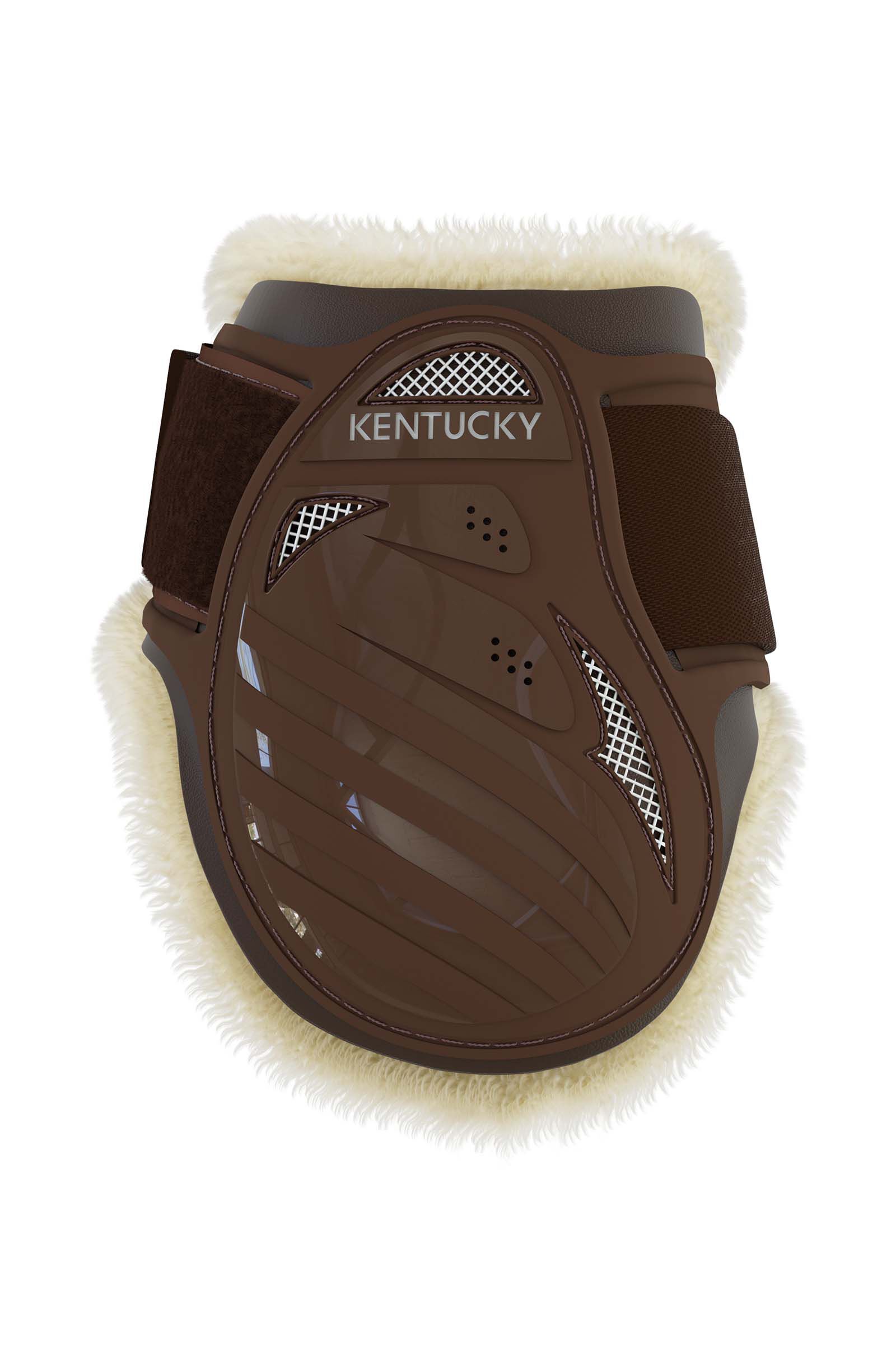 Kentucky Horsewear Protège-boulet jeunes chevaux mouton vegan, Brown, L