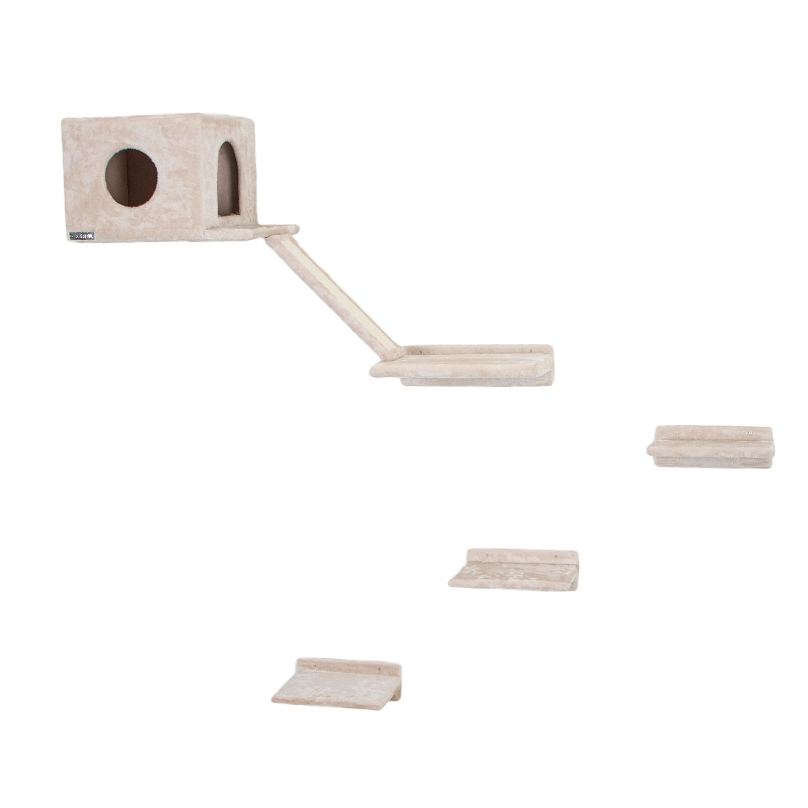 Kerbl Climbing Montblanc klättervägg till katt (6 delar), Beige, ONE SIZE