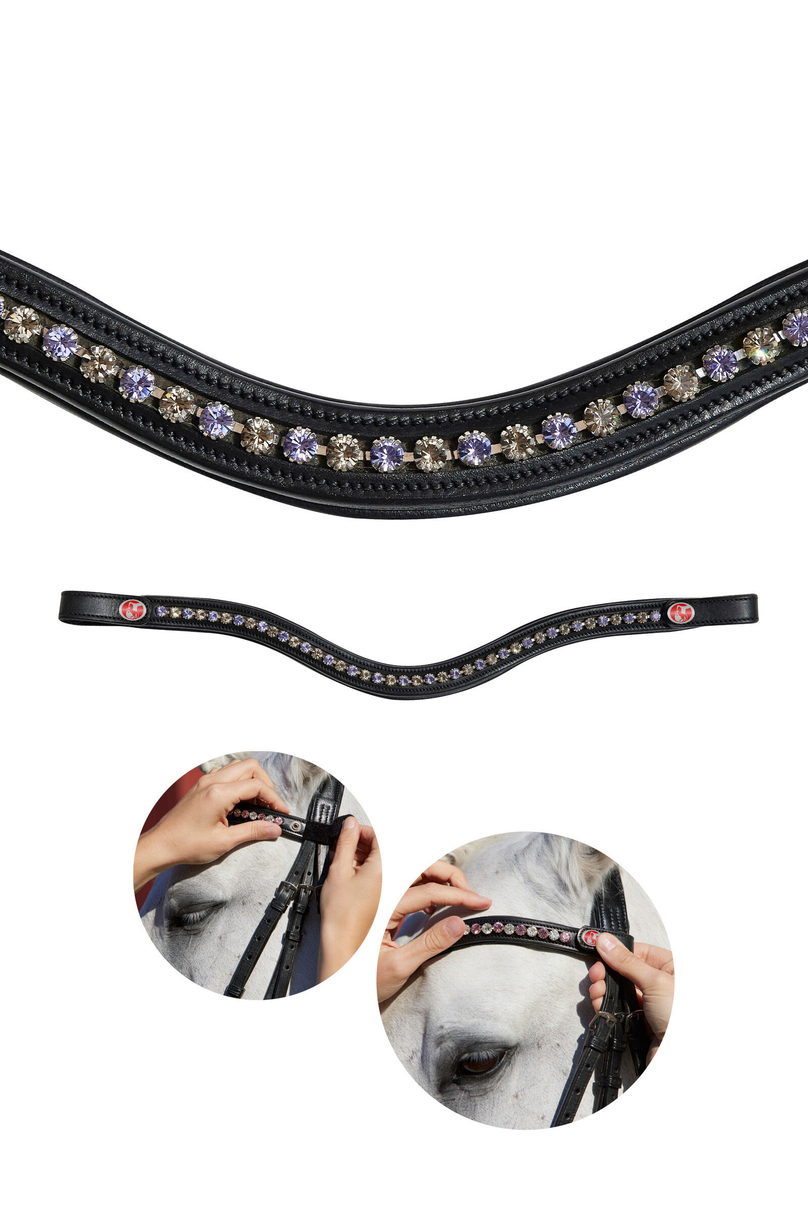 Kieffer FlexiLoop® Crystal Stirnriemen  Black/Purple C