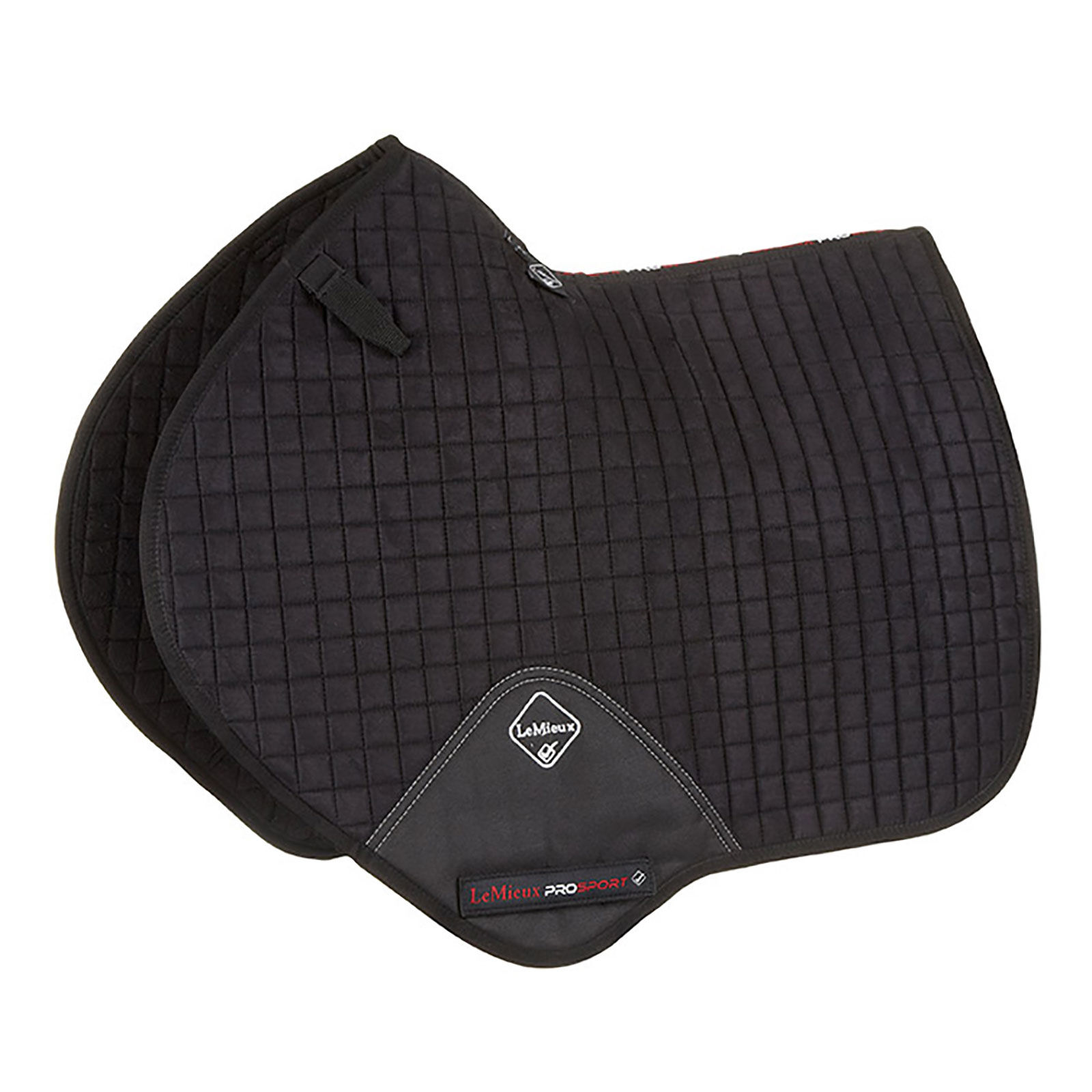 Tapis de selle chabraque arrondi Luxe LeMieux Luxury CC, Black, L