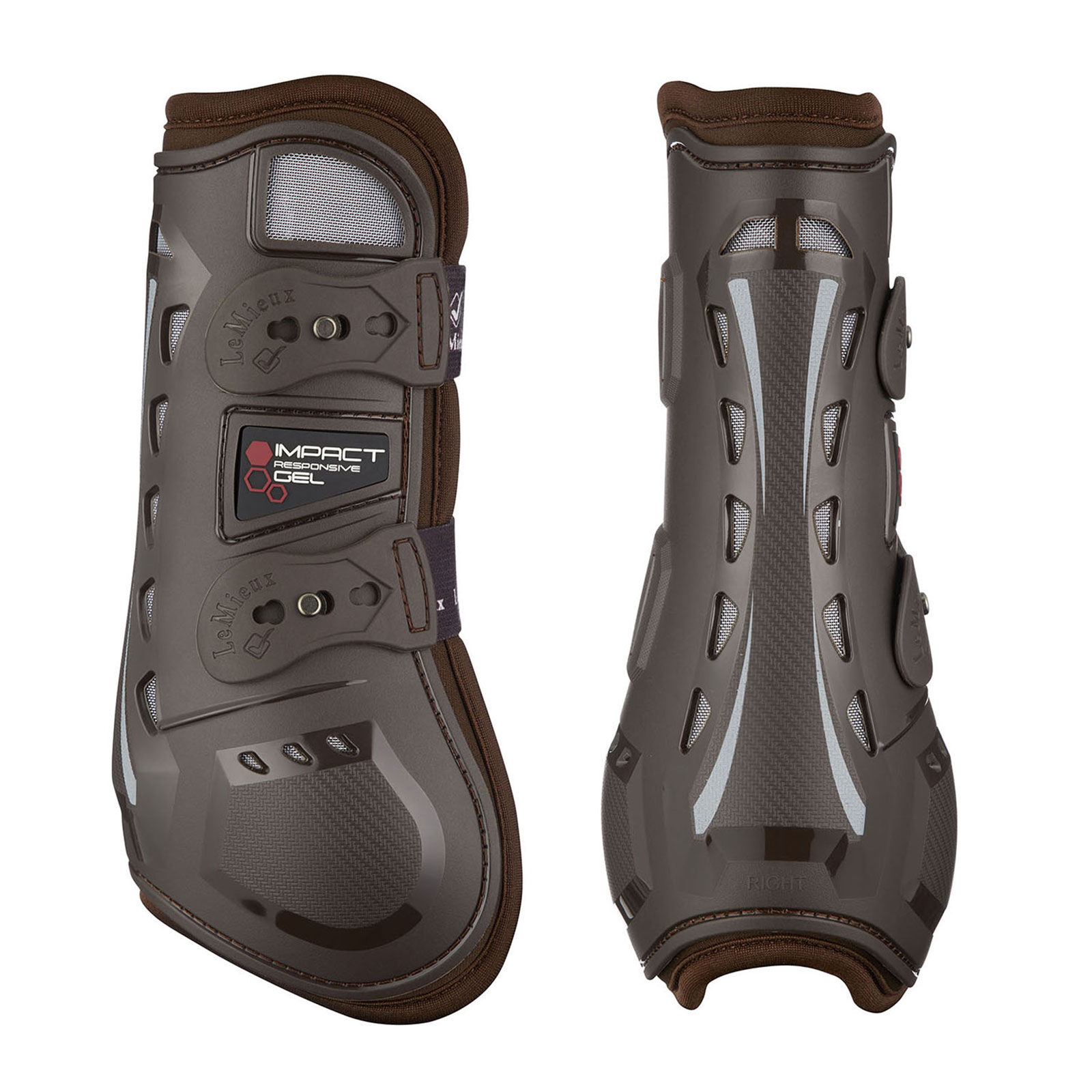 LeMieux Impact Responsive Tendon Boots, Brown, F