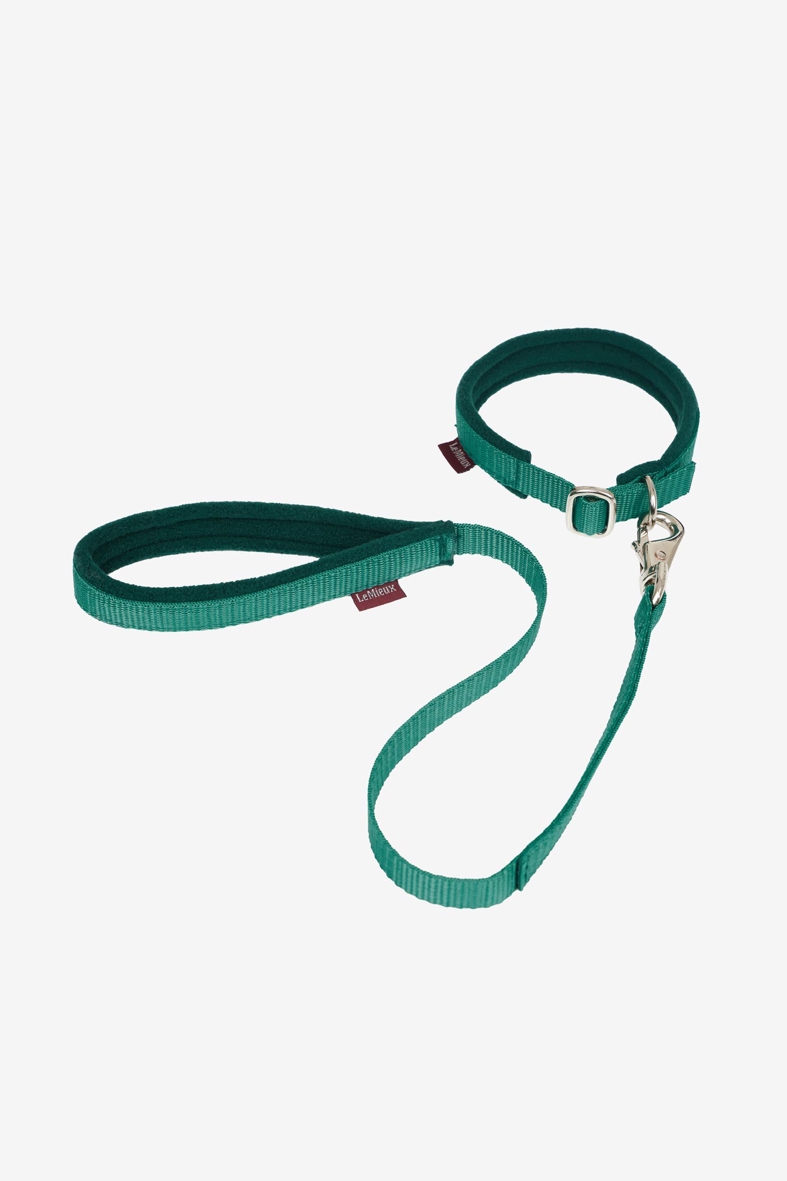 LeMieux Toy Dog Collar + Lead, Emerald Green, ONE SIZE