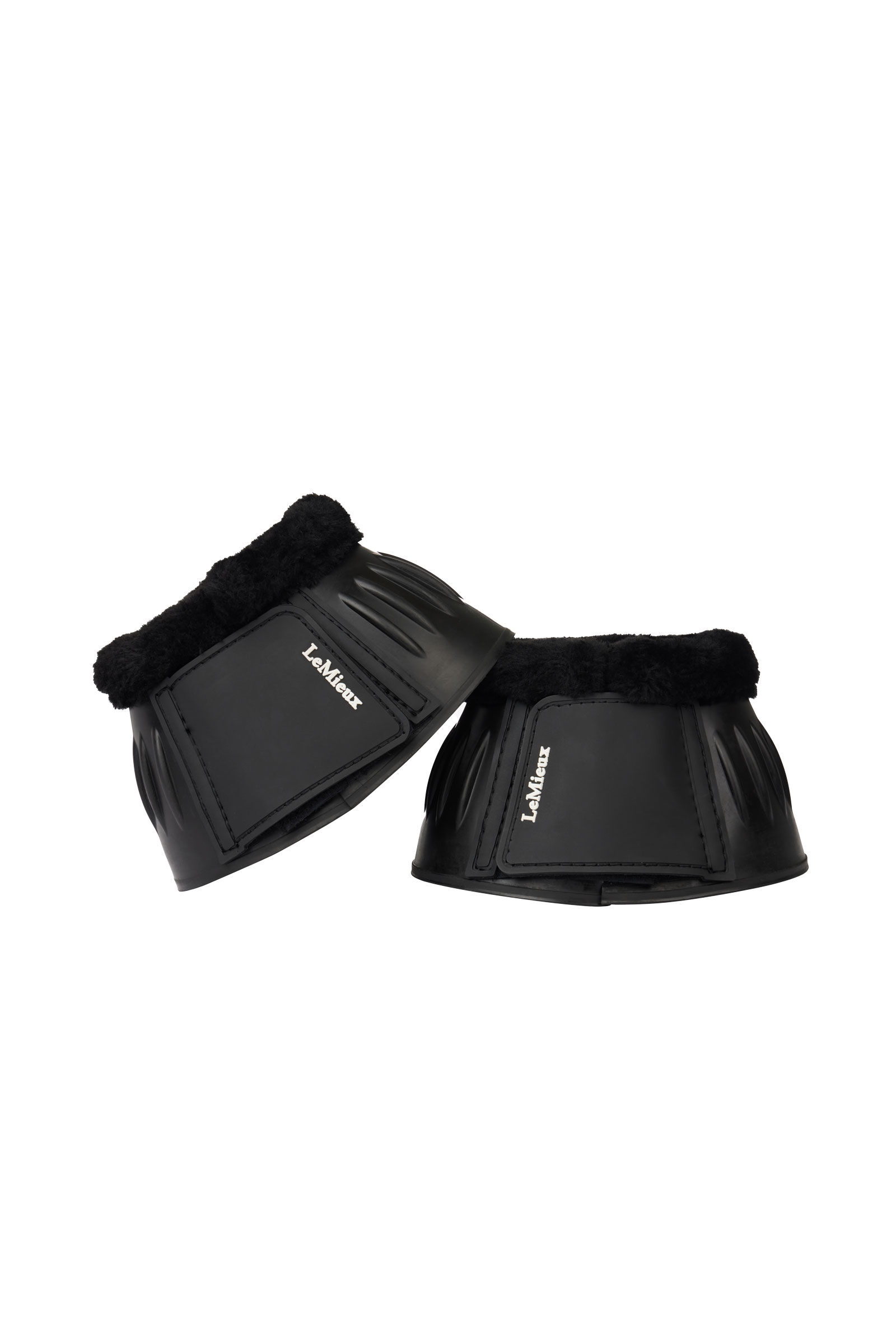 LeMieux cloches cheval en caoutchouc avec polaire, Black, F