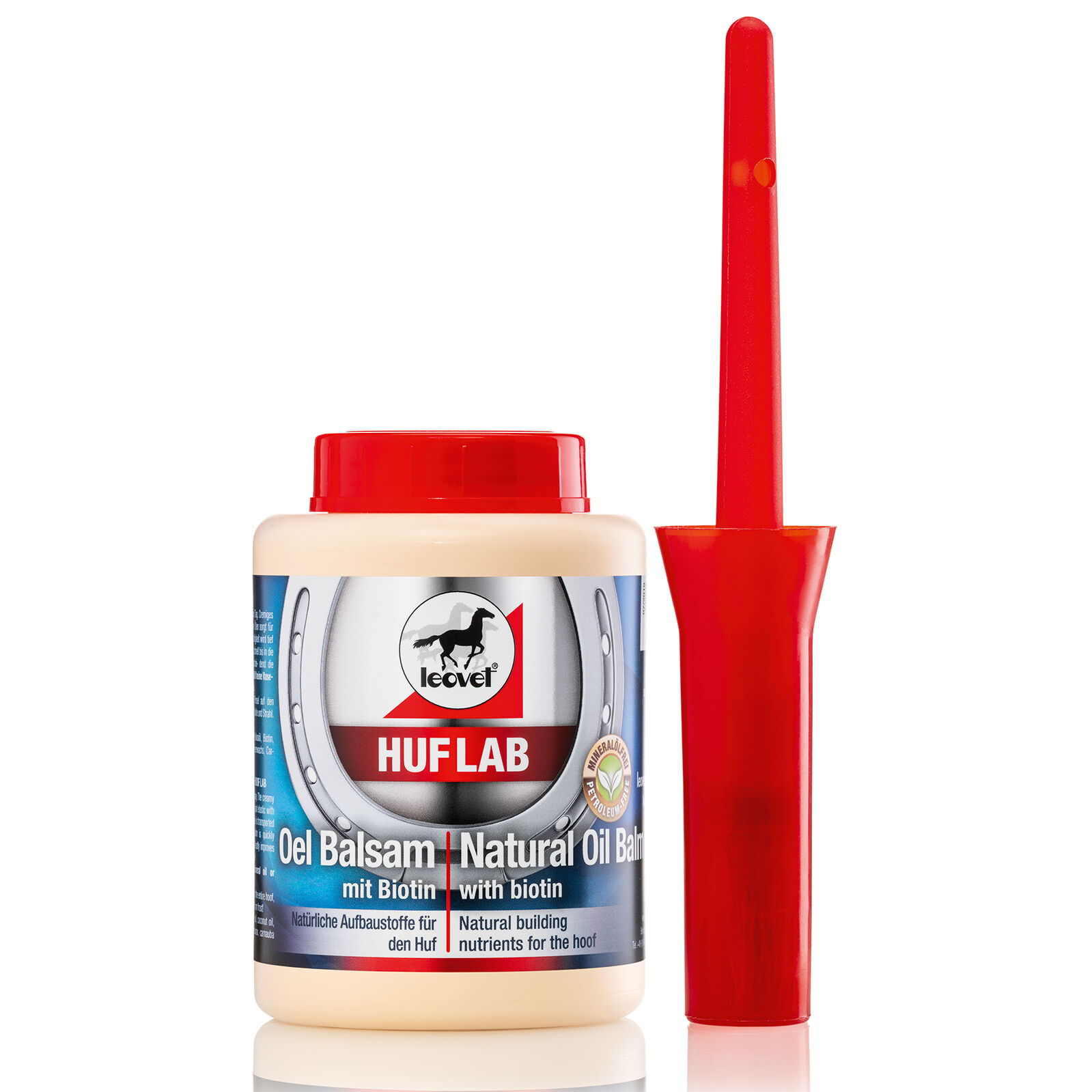 Leovet HUFLAB Baume Huile Naturelle pour sabots, Blue/ Orange/ Red, 500