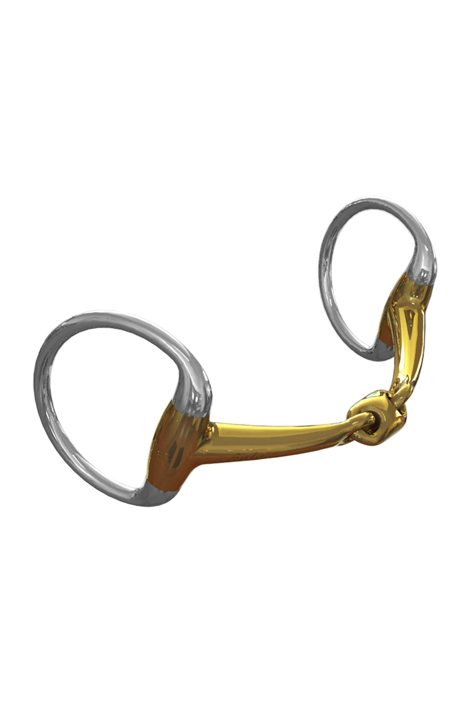 Mors de filet NS Bits Tranz à olives, double brisure, articulation losange, canons 14 mm
