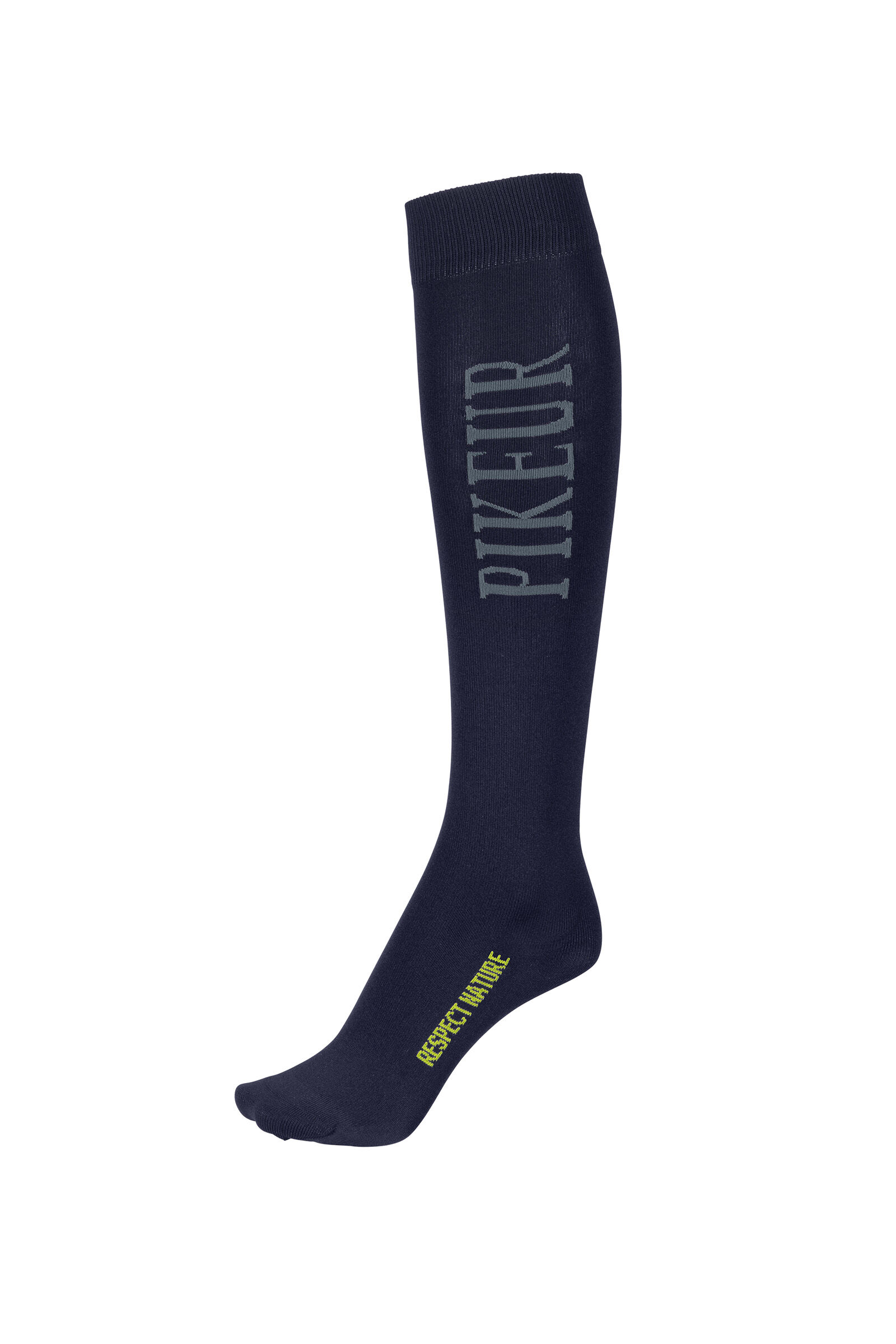 Pikeur Respect Nature Knee Socks, NIght Blue/ Grey, 35-38