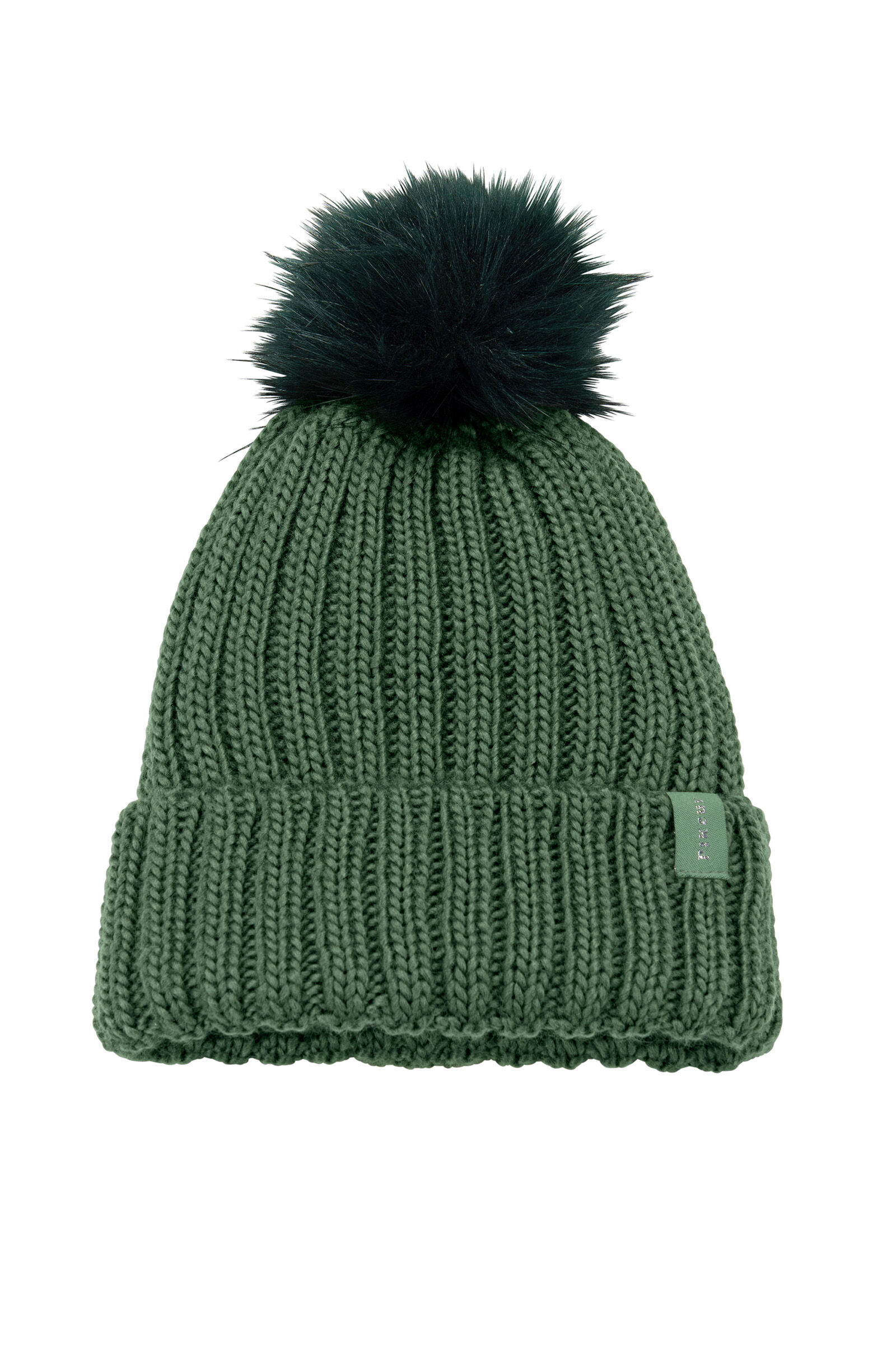 Pikeur Mütze mit Fellbommel, Climing Ivy Dark Green, 55/57