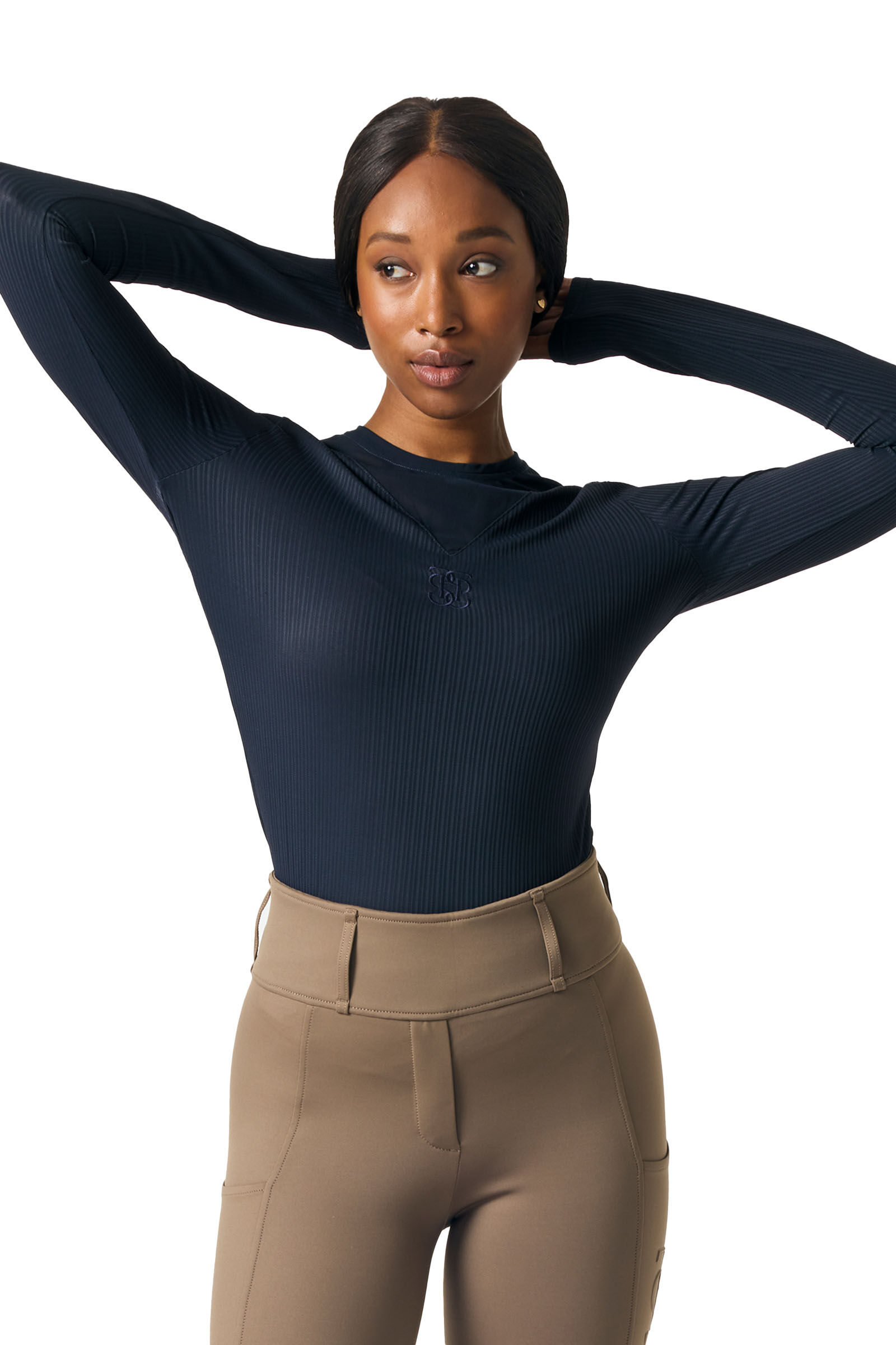 PS of Sweden Leandra LS Striped Mesh Top