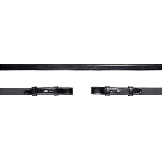 Rênes cuir Schockermöhle Sports, crochets et passants, 16 mm, sans arrêtoir de martingale, Black/Gold, F