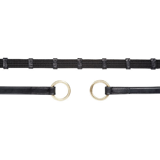 Schockemöhle Sports Basic tyglar, dubbelstoppar med ring