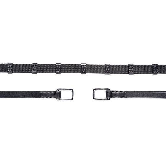 Schockemöhle Sports Warendorf Reins, Reins Basic, Black/Silver, F