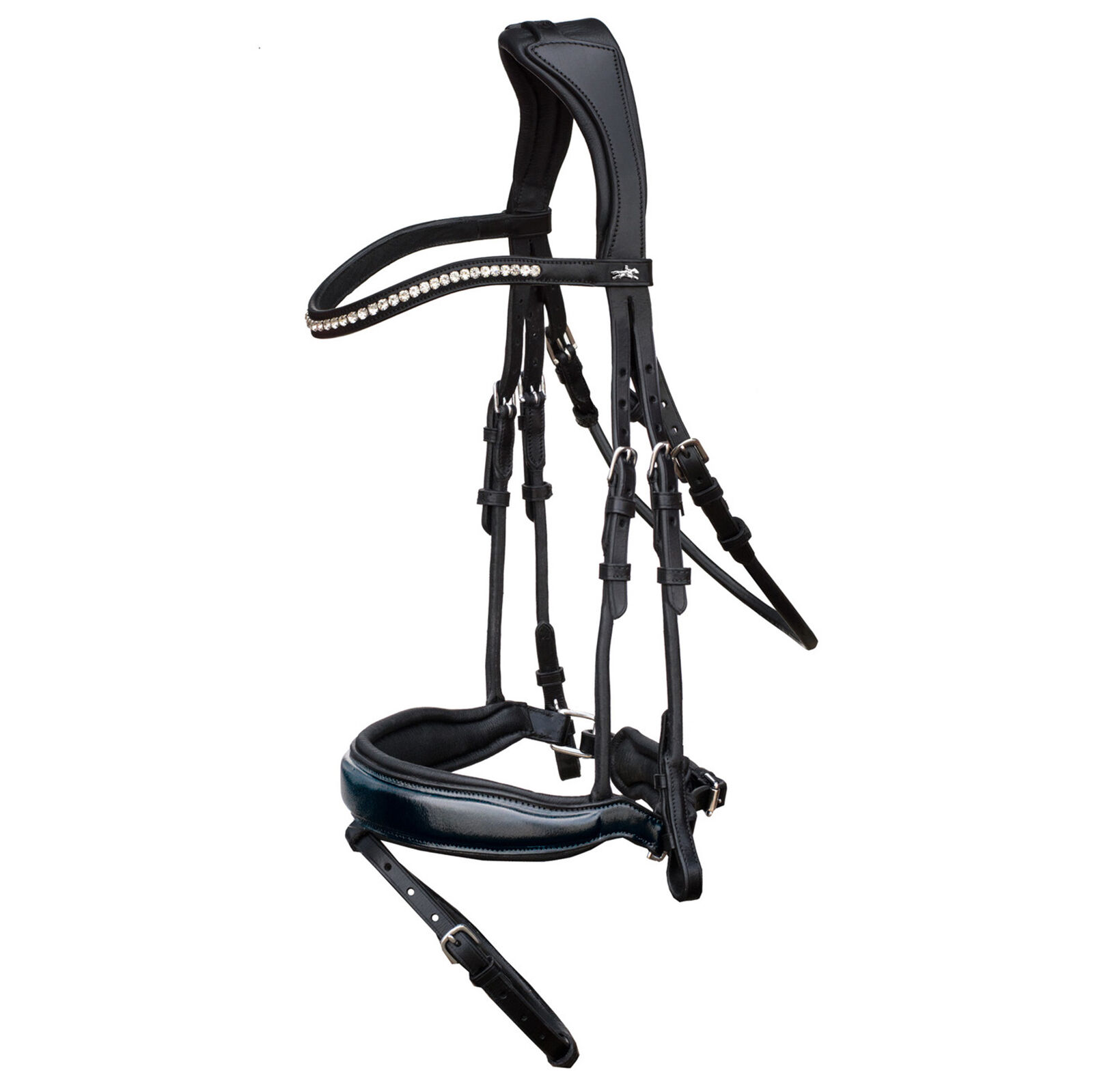 Schockemöhle Sports Malibu anatomische Dressur Trense  Black/Patent Grey/Silver F