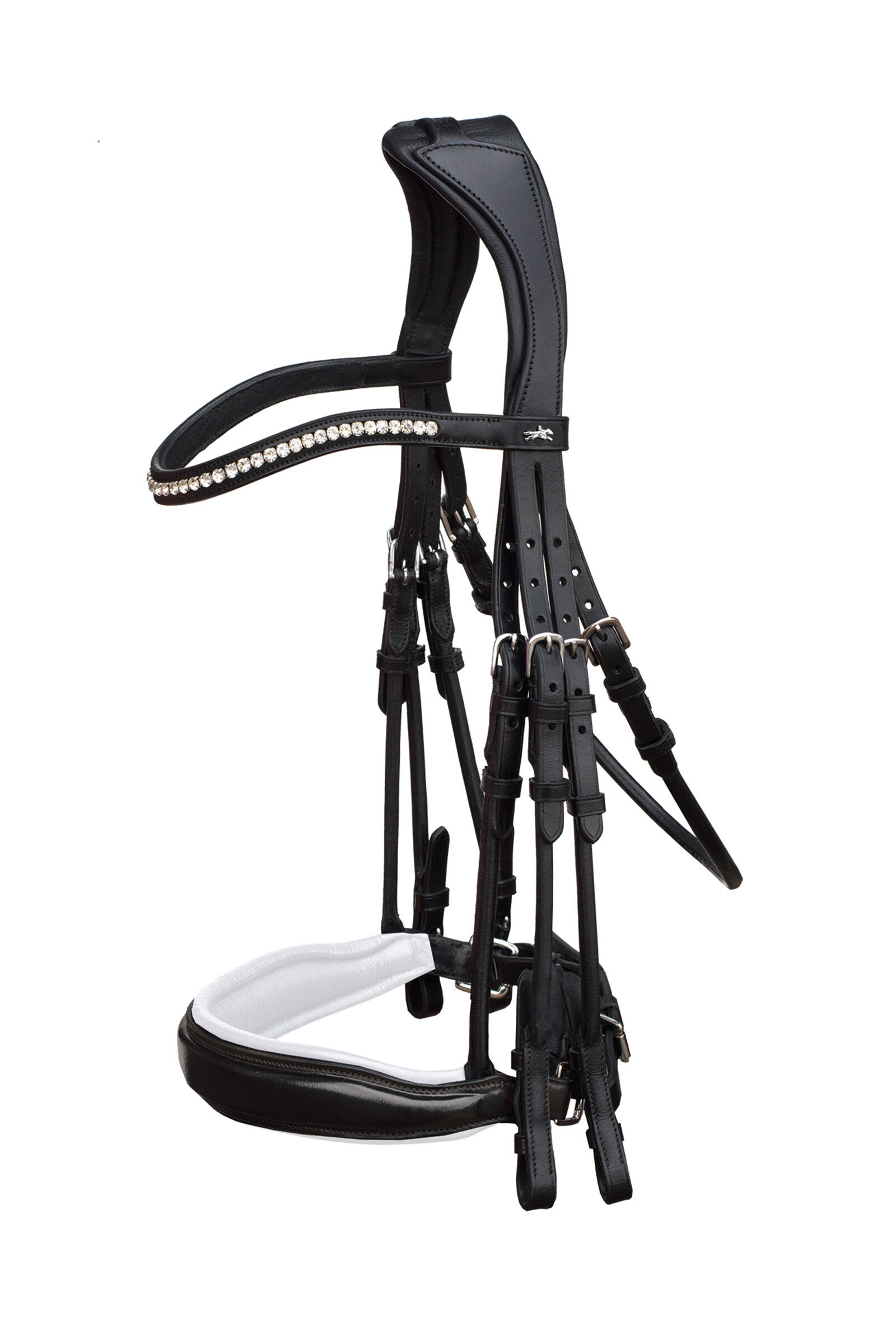 Schockemöhle Sports Venice Double Bridle, Black/Patent Grey, F