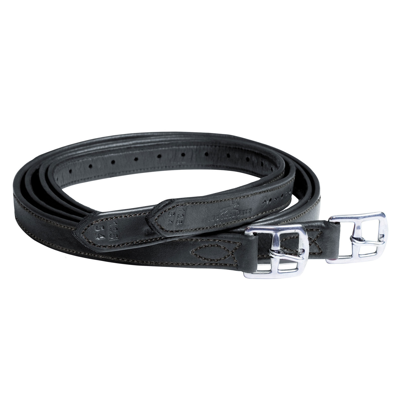 Etrivières en cuir Schockemöhle Sports Chantilly, Black/Black, 135
