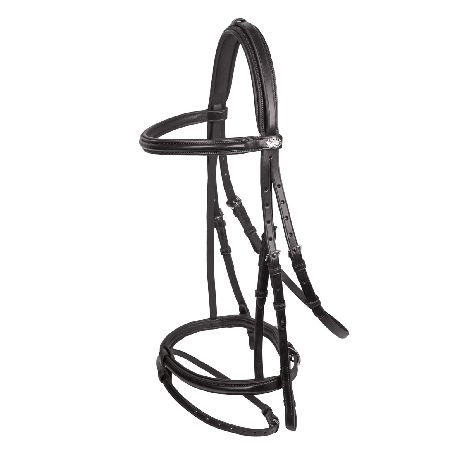 Schockemöhle Sports Mannheim Bridle, Black/Silver, XF