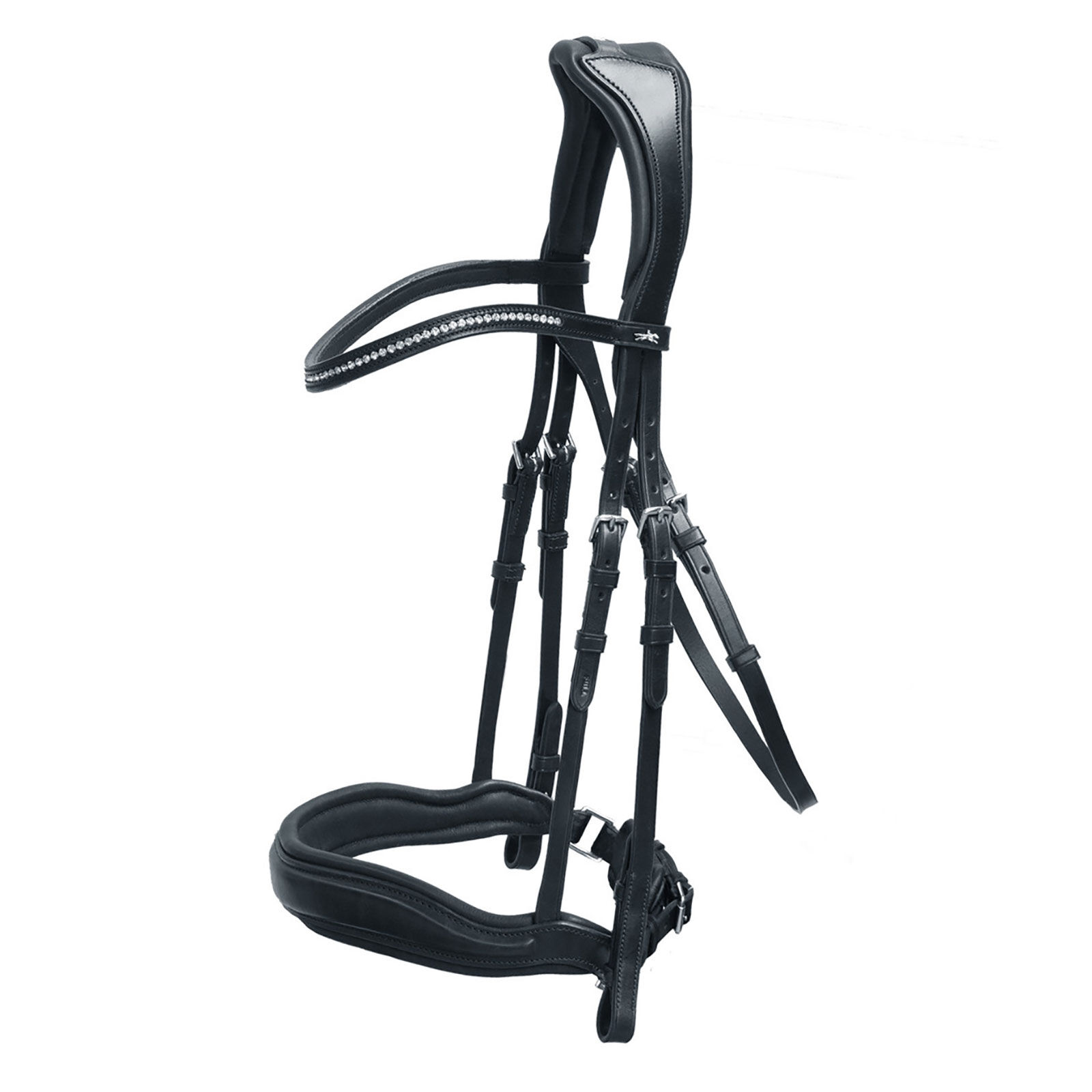 Schockemöhle Sports Slimford bridon, Black/Silver, XF
