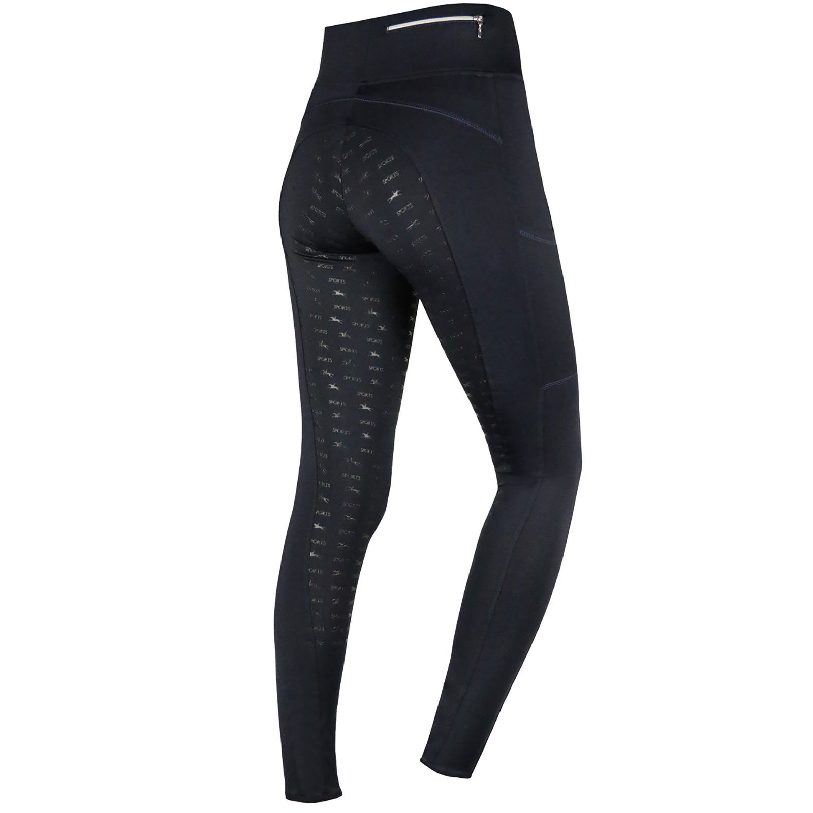 Leggings d'équitation Schockemöhle Sports, fond peau avec poche, Aquifer Blue, 32