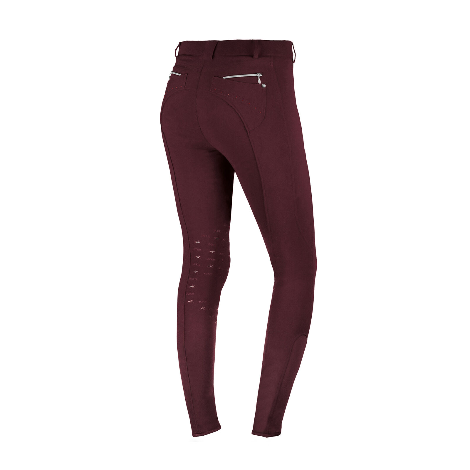 Schockemöhle Sports Venus Knee Patch Breeches for Women, Cassis Purple, 34