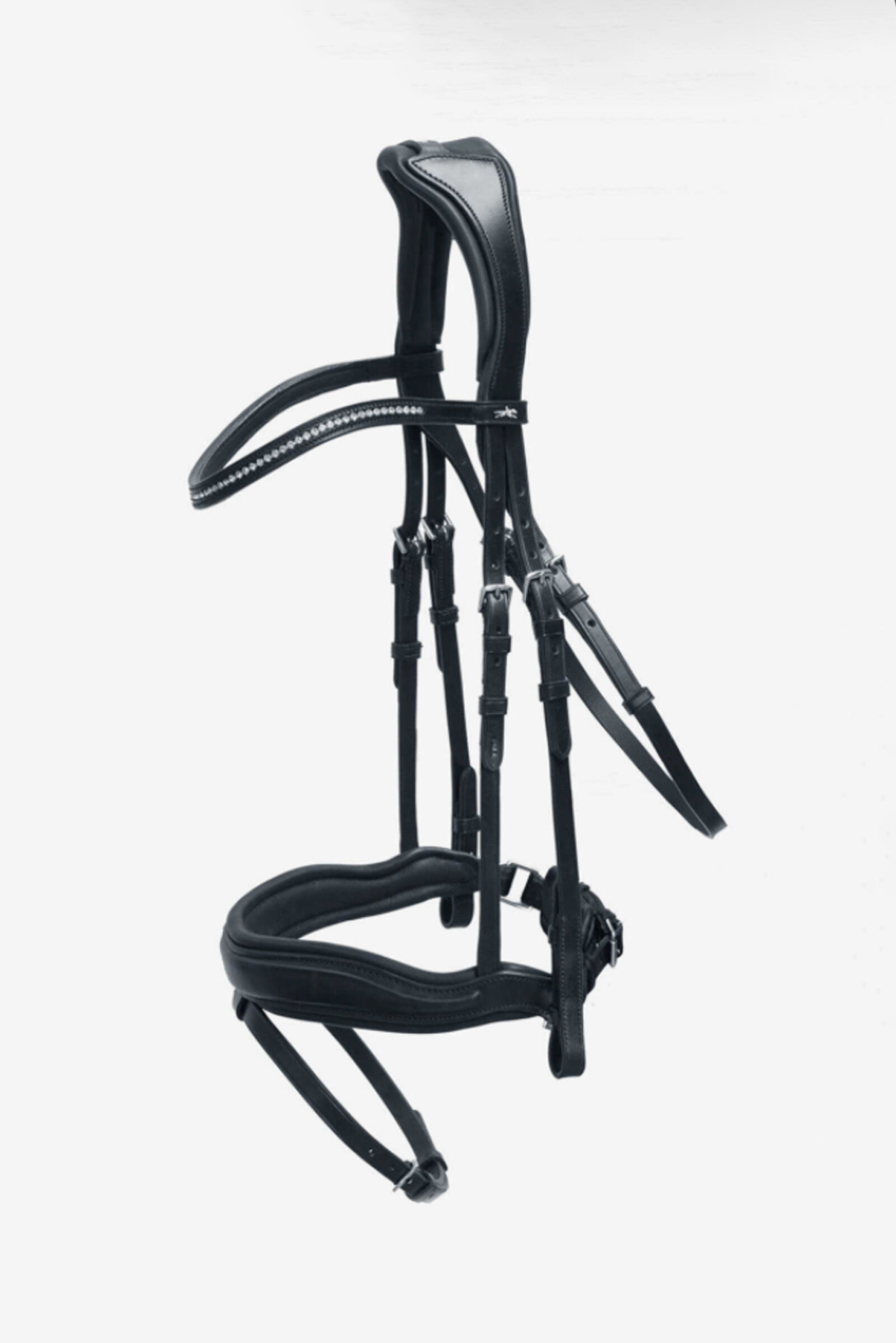 Schockemöhle Sports Stanford Anatomical Bridle, Black/Silver, F