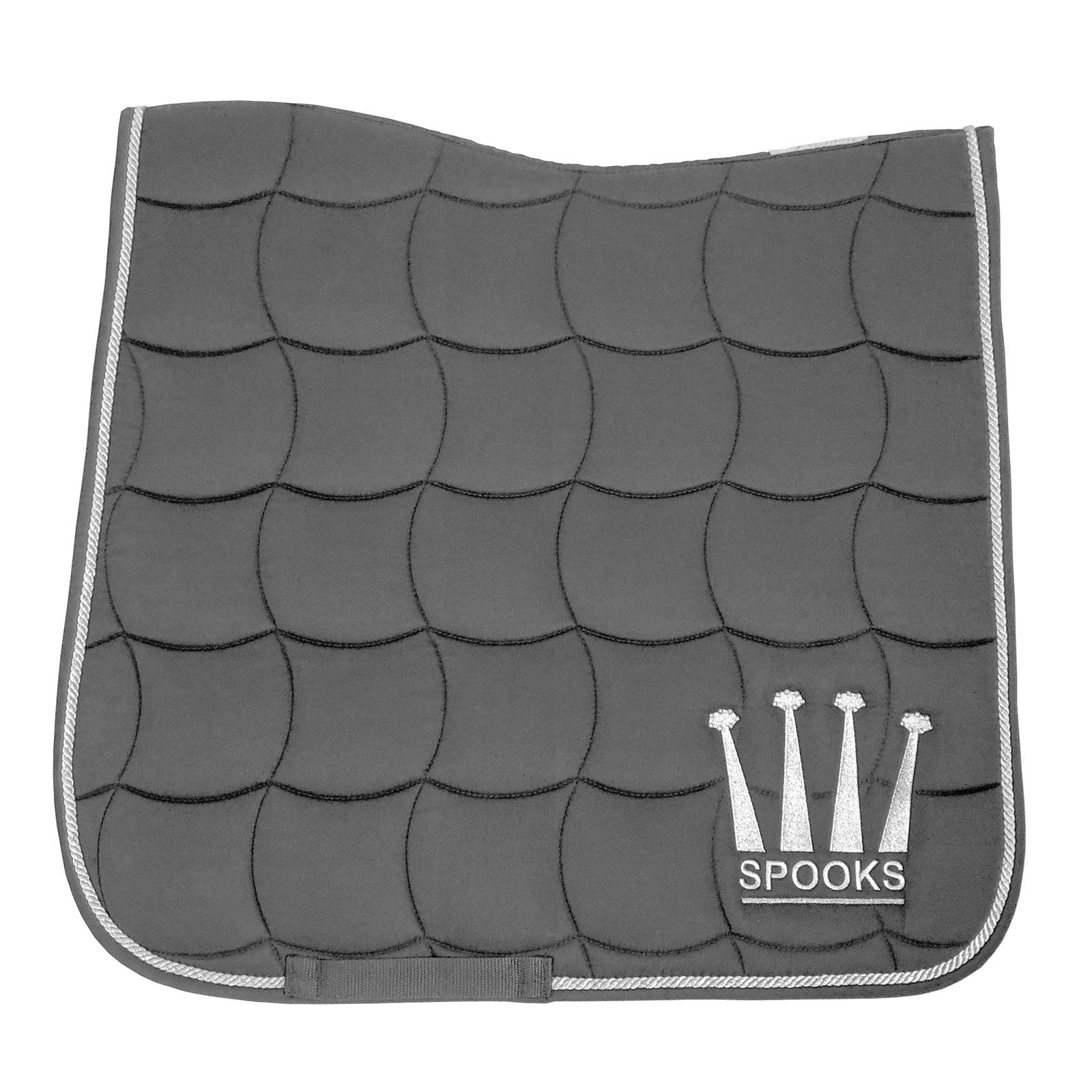 Spooks Dressage Pad Crown, Grey/Silver, F