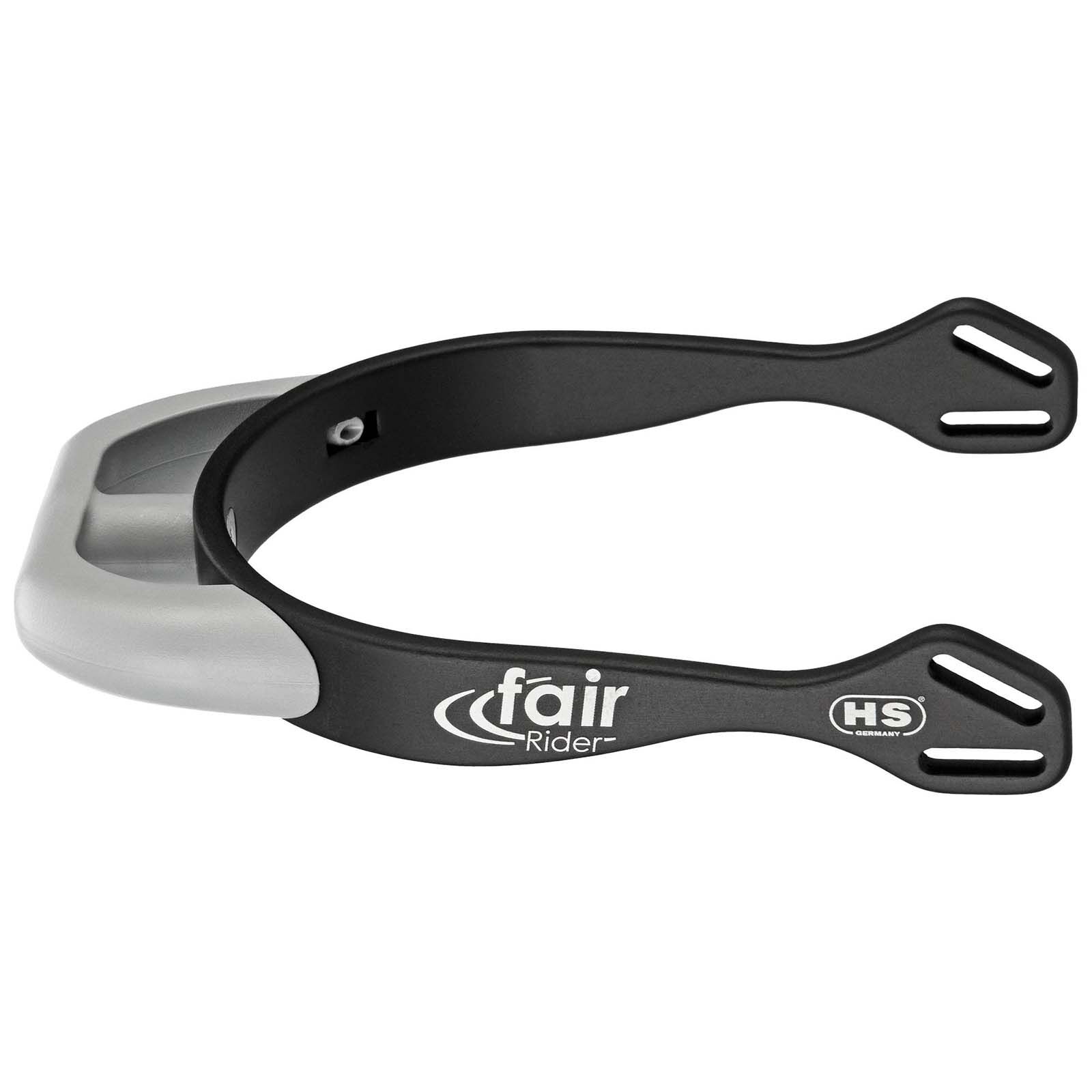 Sprenger FairRider aluminiumsporrar med platt hals 20 mm, Black/Silver, 20