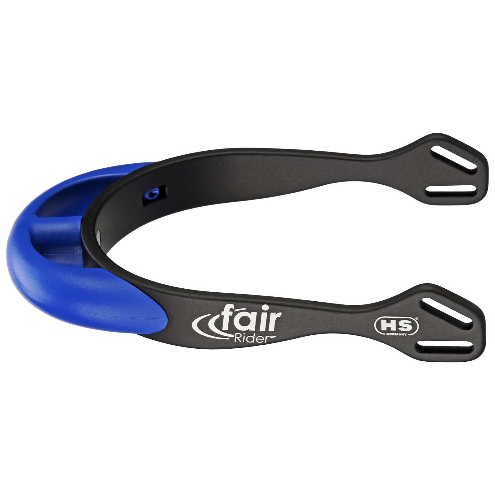 Sprenger FairRider Aluminum Spurs med rundad hals 20mm, Black/Blue, 20