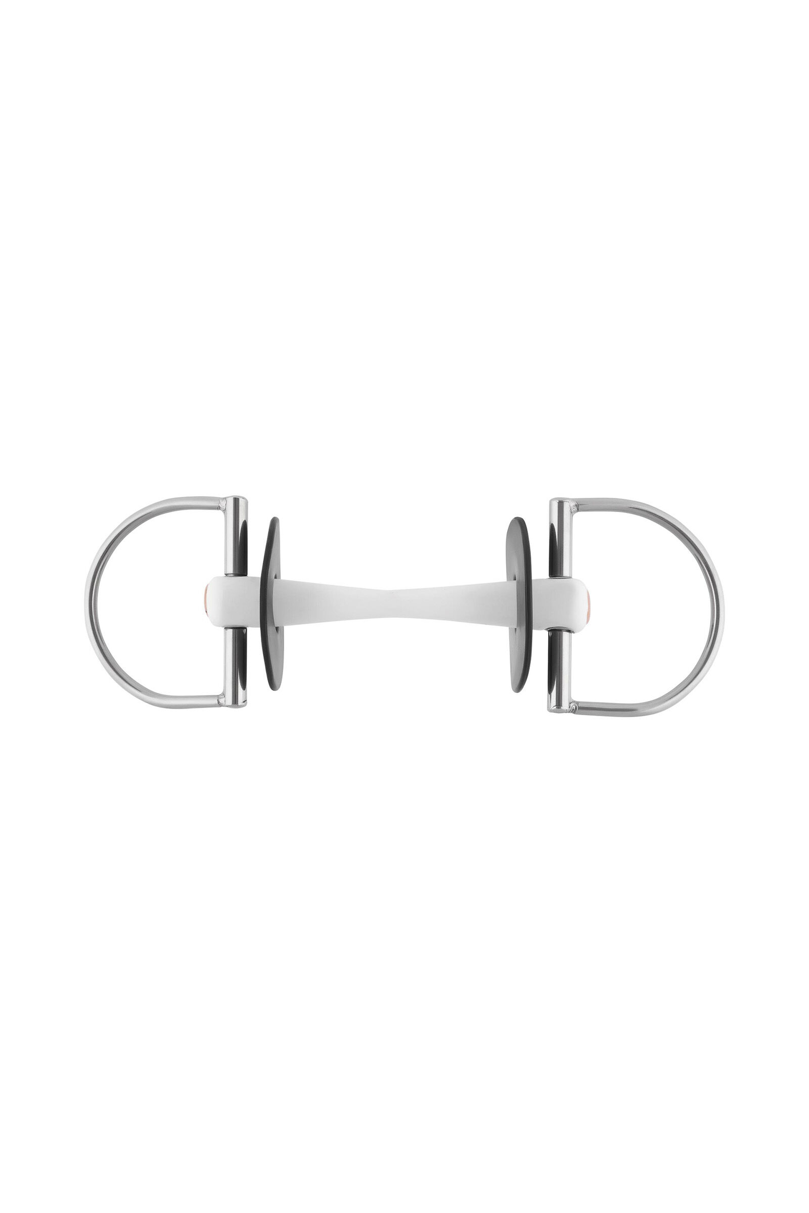Sprenger Nathe tränsbett med D-ringar 20 mm med flexibel, rak mundel (75 mm ringar)