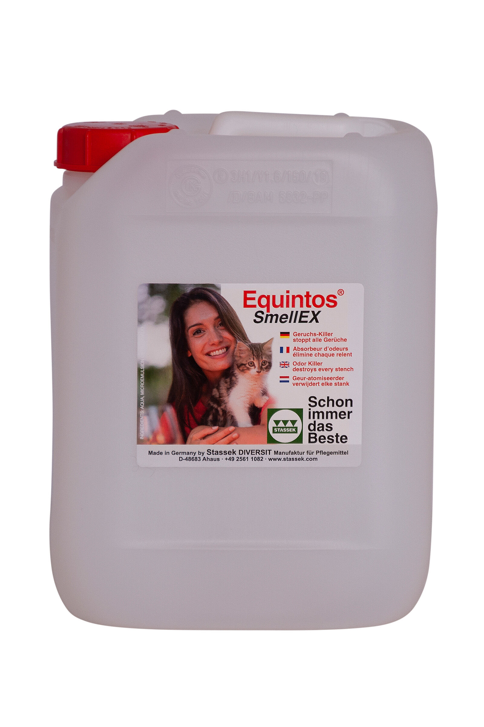 Stassek Equintos Smellex luktfjerner, 2 liters, Clear, 2000
