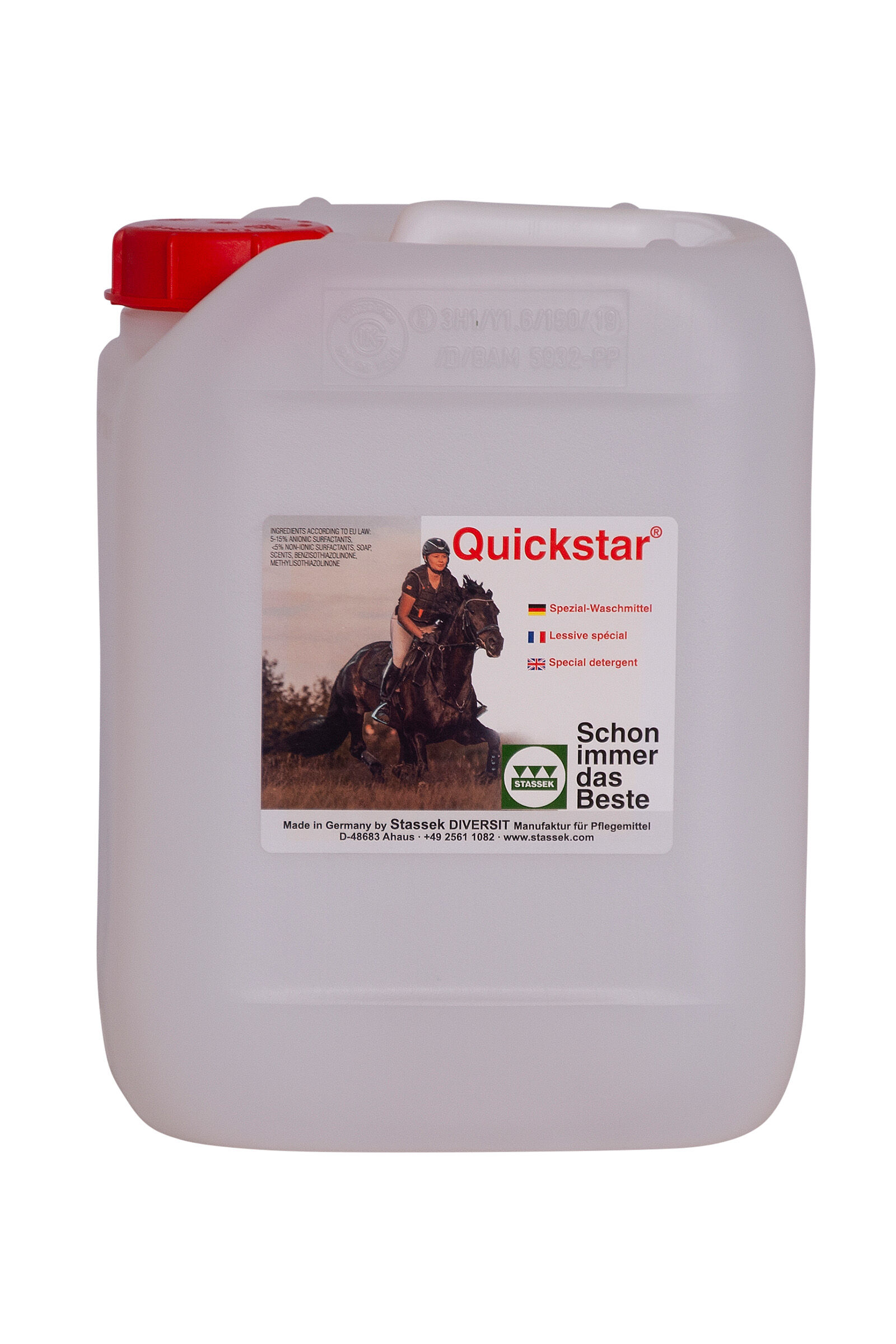 Stassek Quickstar Lær og Ull Vaskemiddel, 5 liters, Clear, 5000