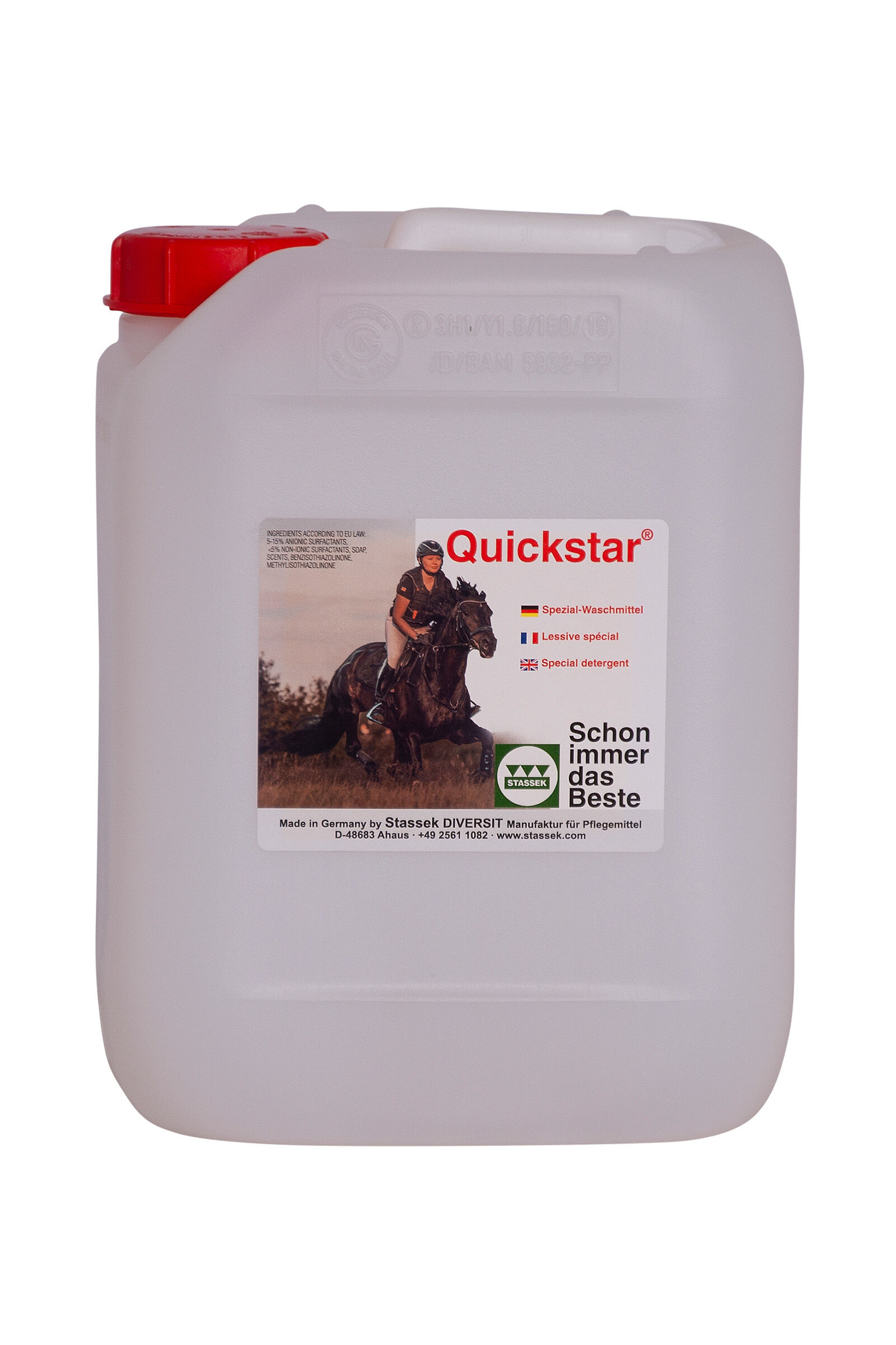 Stassek Quickstar Lær og Ull Vaskemiddel, 2 liters, Clear, 2000