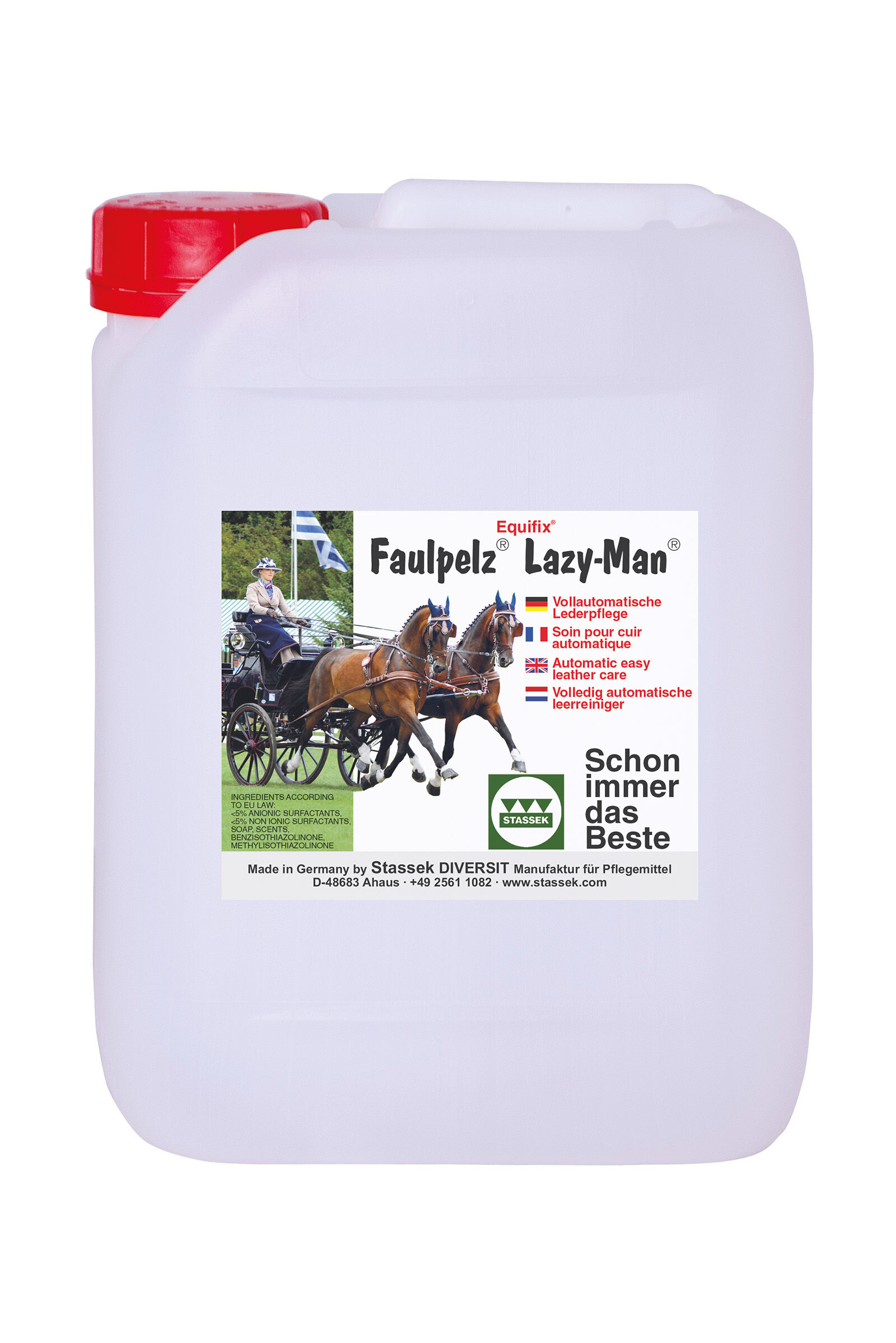 Stassek Equifix Faulpelz Lazy-Man Automatic Leather Care, 2 liters, Yellow/Brown, 2000