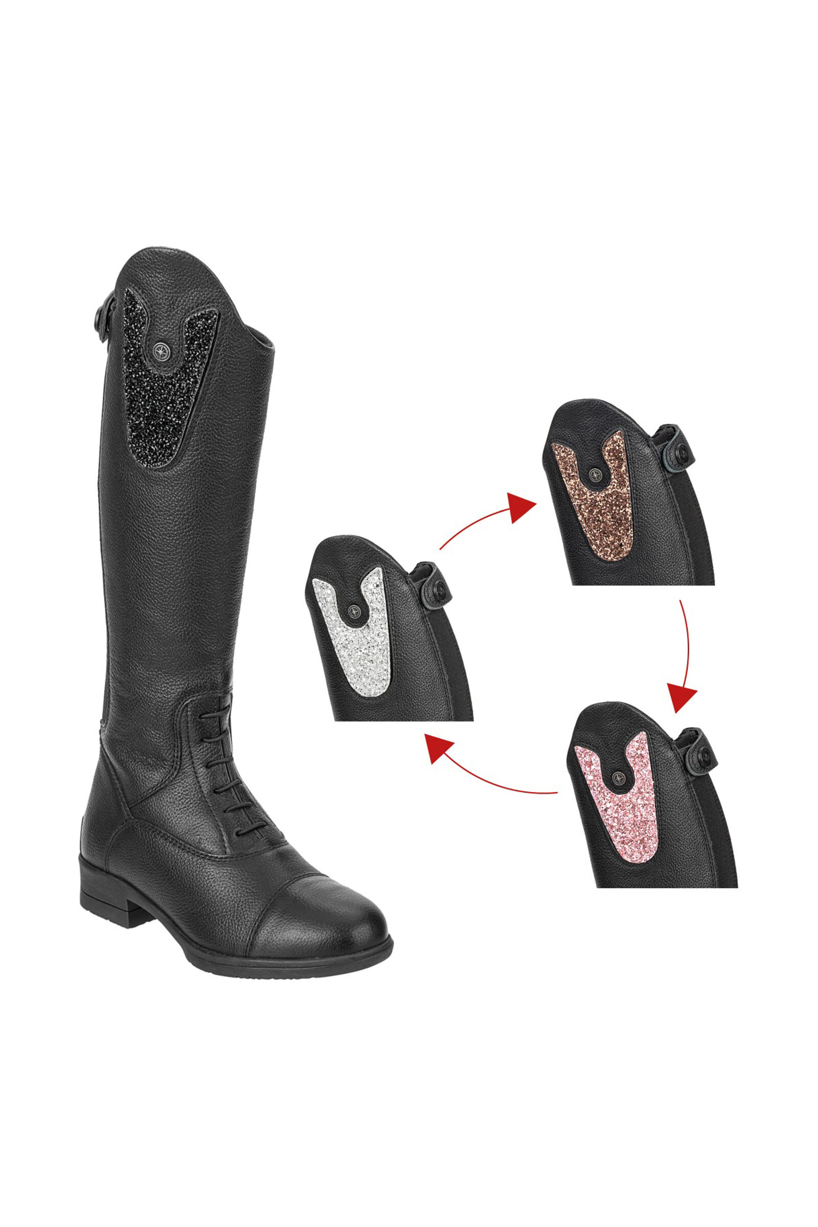 Suedwind Footwear Nova Fun Convertible Kids´ Leather Riding Boots, Black, 31N