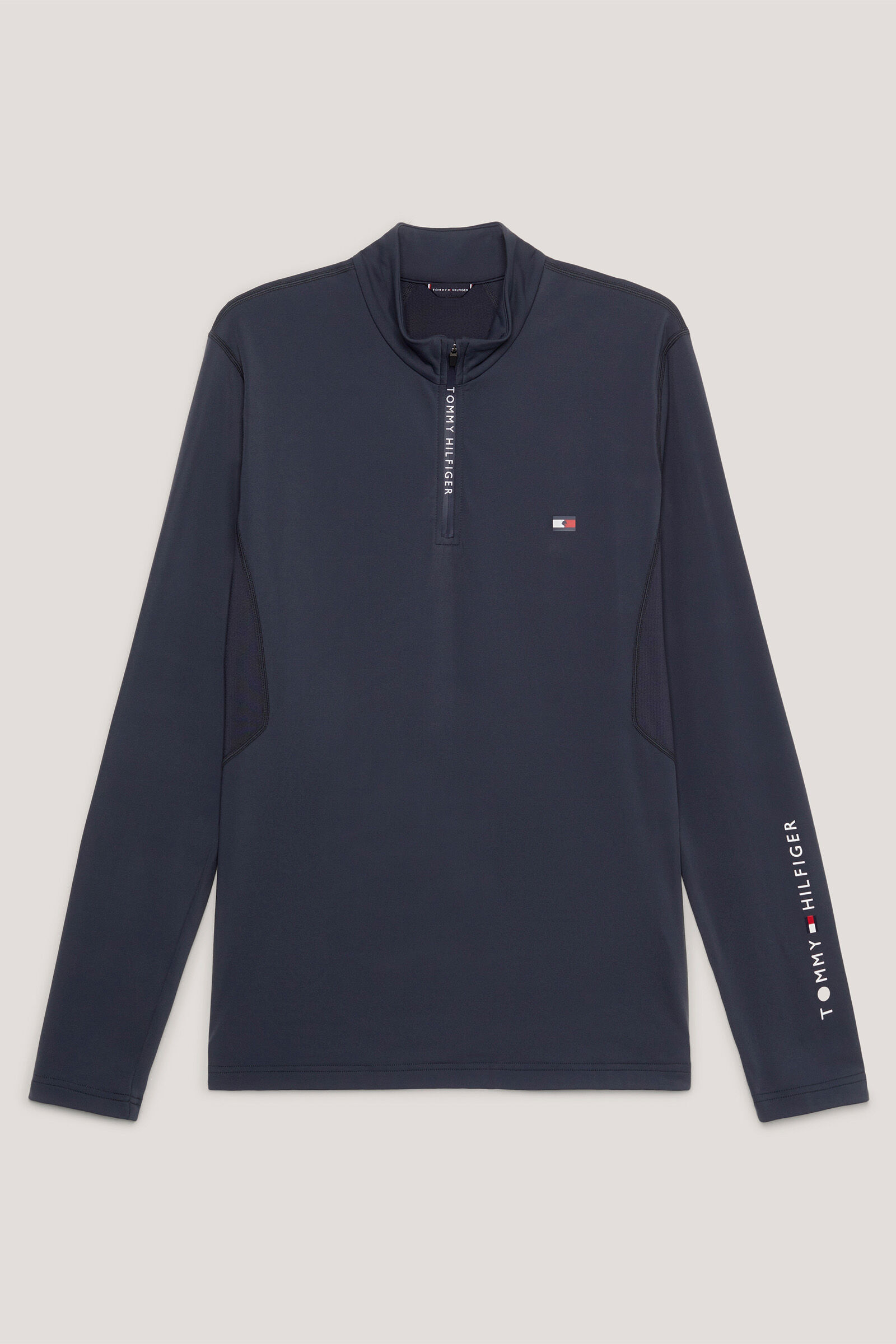 Męska koszulka termoaktywna Tommy Hilfiger Equestrian z zamkiem 1/4