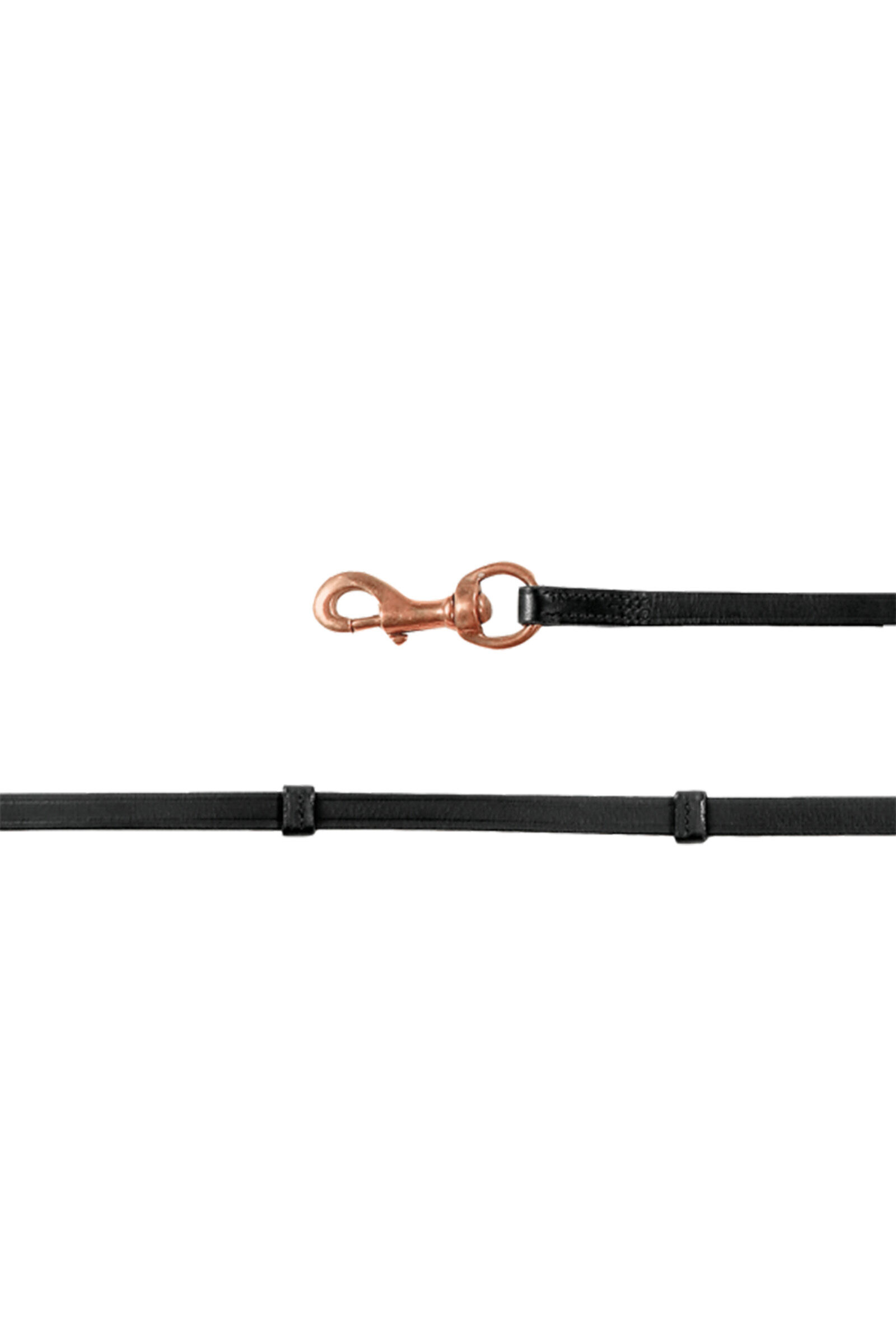 Waldhausen Island Rênes Avec Mousqueton, Black/Rose Gold, 2.5