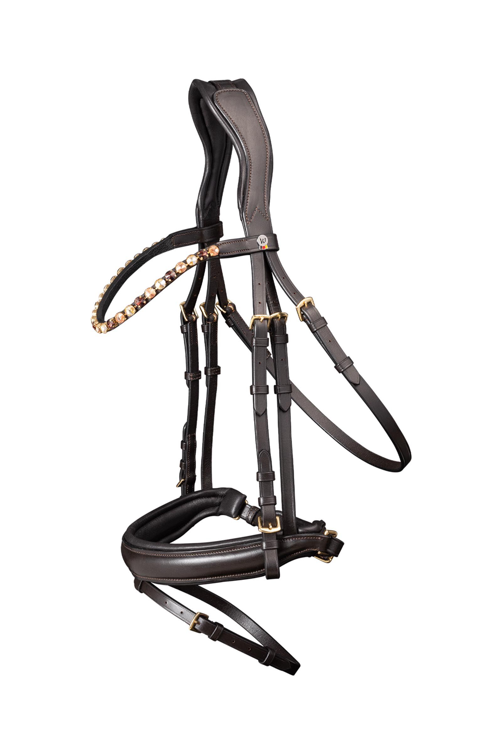 Waldhausen X-Line Goldheart Bridle, Dark Brown, F