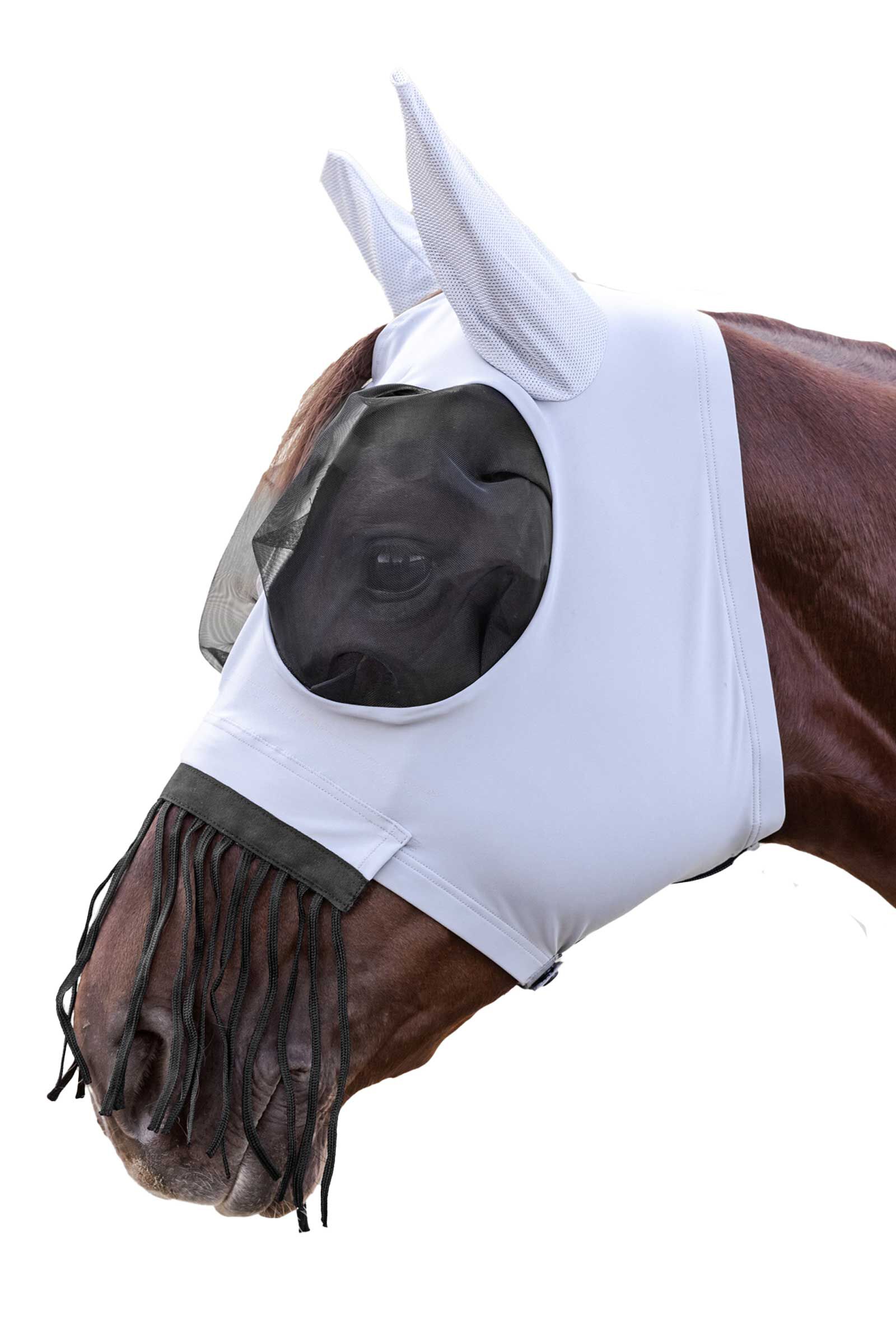 Waldhausen Puck masque anti-mouches avec fermeture éclair et franges au niveau du nez