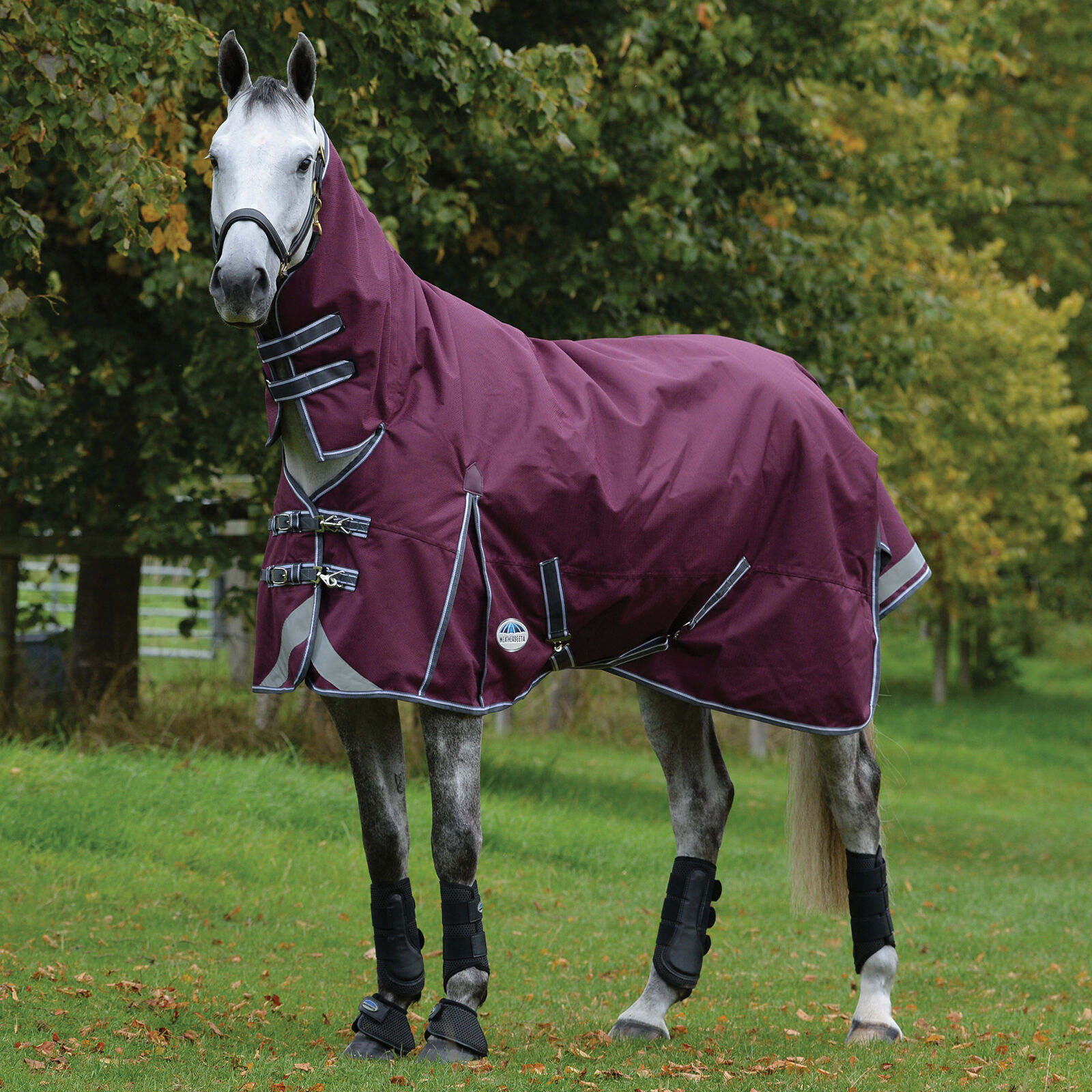Couverture d'extérieur Weatherbeeta Comfitec Plus Dynamic II Combo Couvre-encolure, 0 g, Maroon Dark Red/ Grey White, 135
