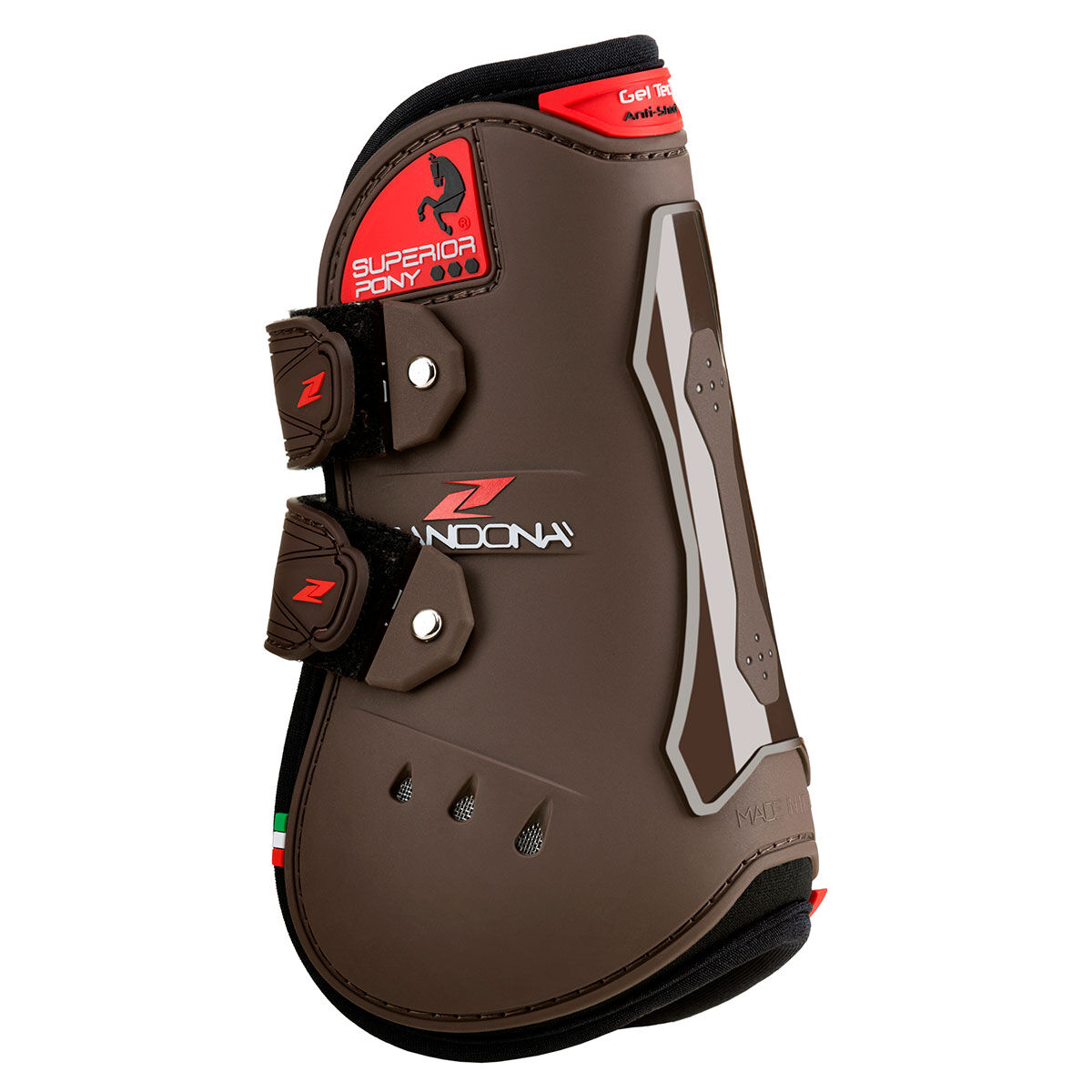 Zandona Superior Air Pony Hook and Loop Fastener Tendon Boots, Brown, P