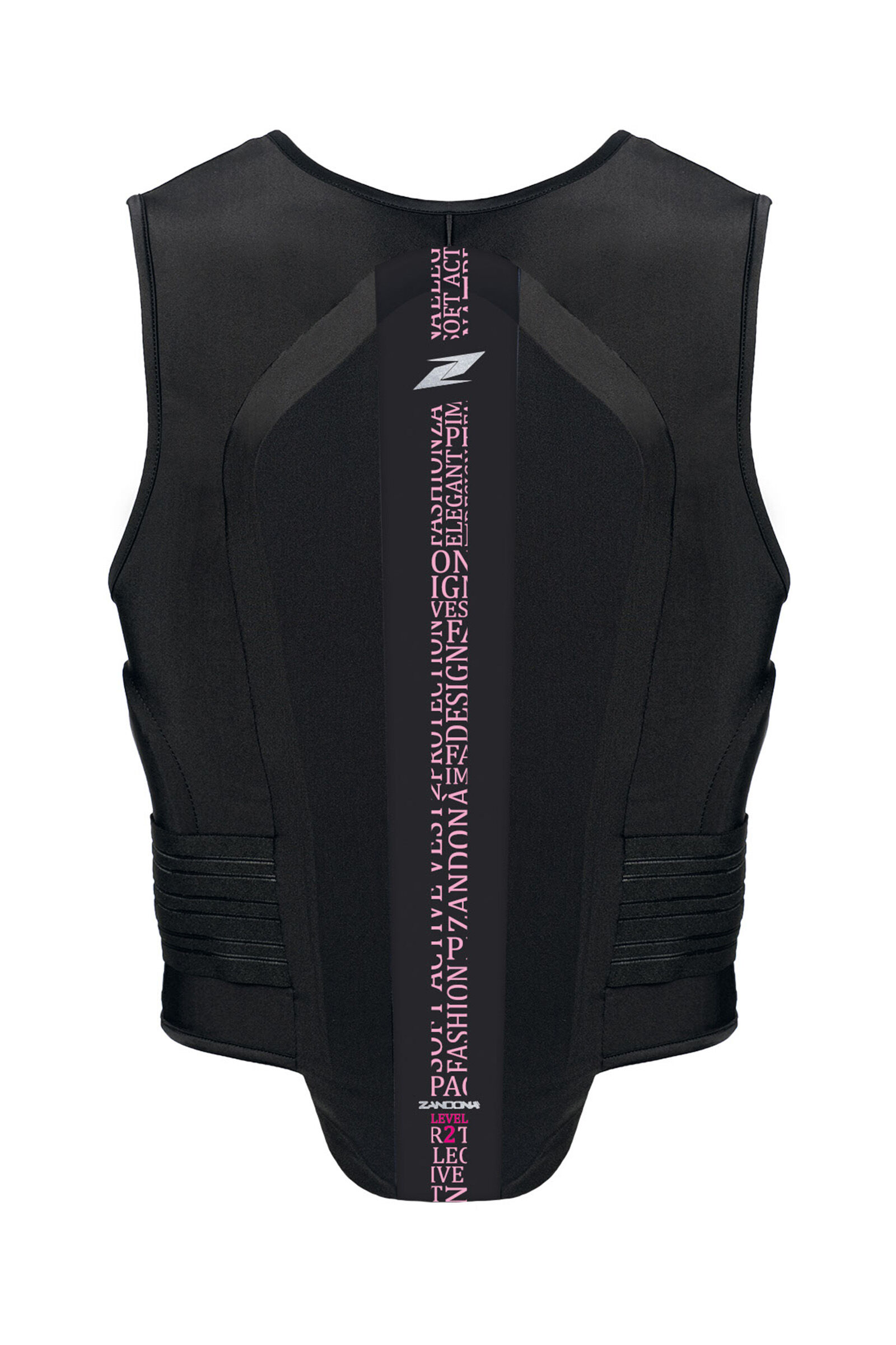 Gilet de protection dorsale enfant Zandona Soft Pro, Black/Light Pink Stretch, 105/120