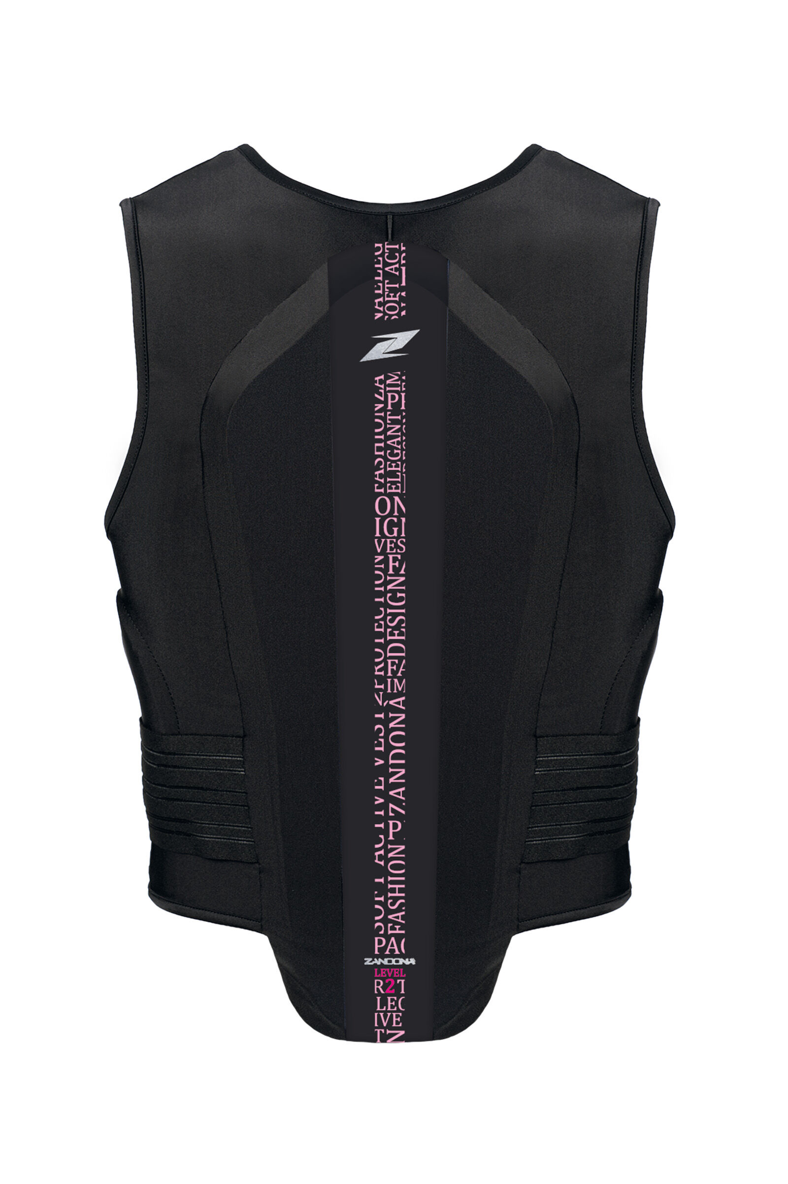 Zandona Soft Vest Pro x 6 (158-167cm) Ryggskydd, Black/Light Pink Stretch, M