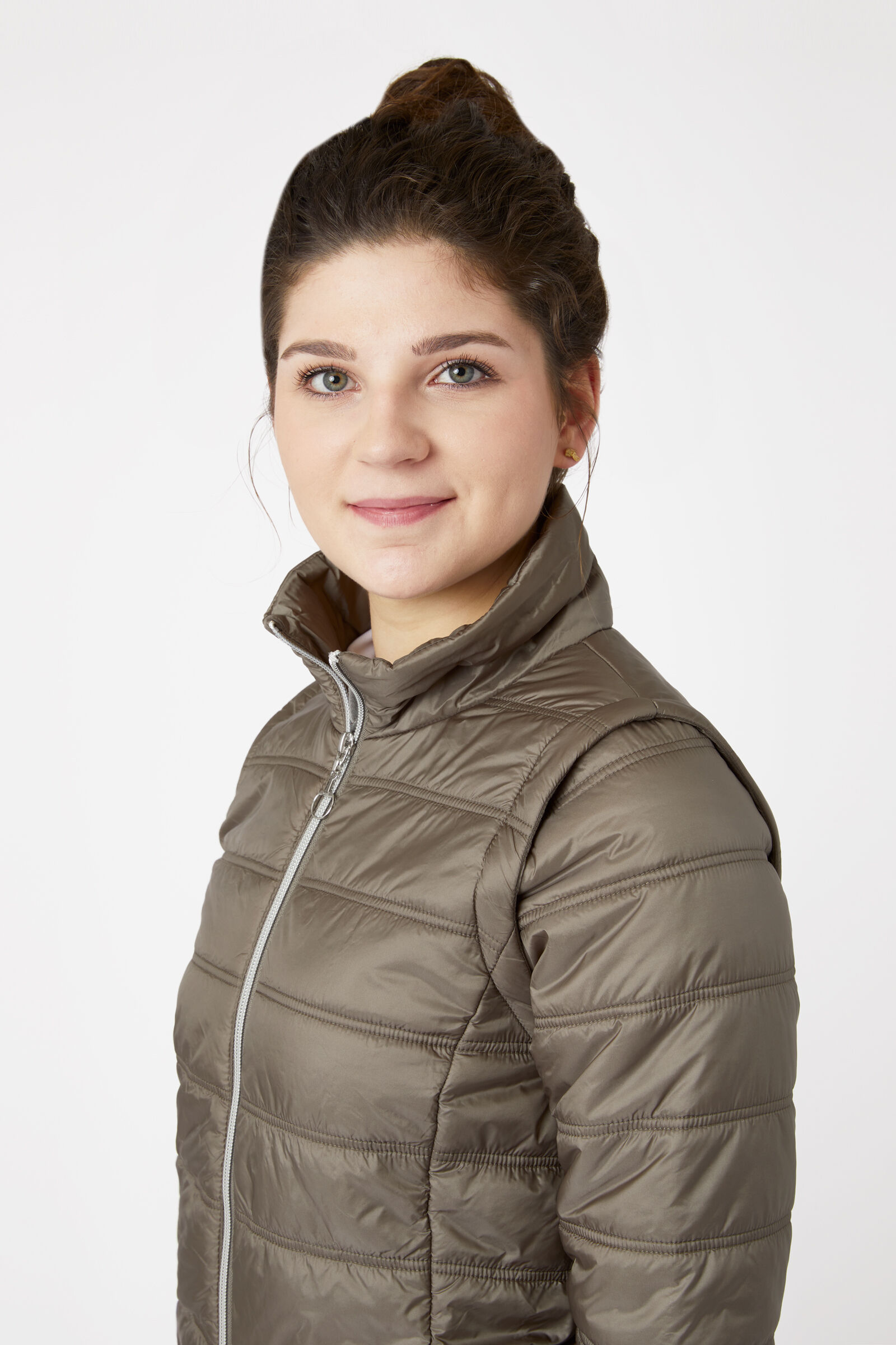 Womens puffer jacket sales with removable sleeves