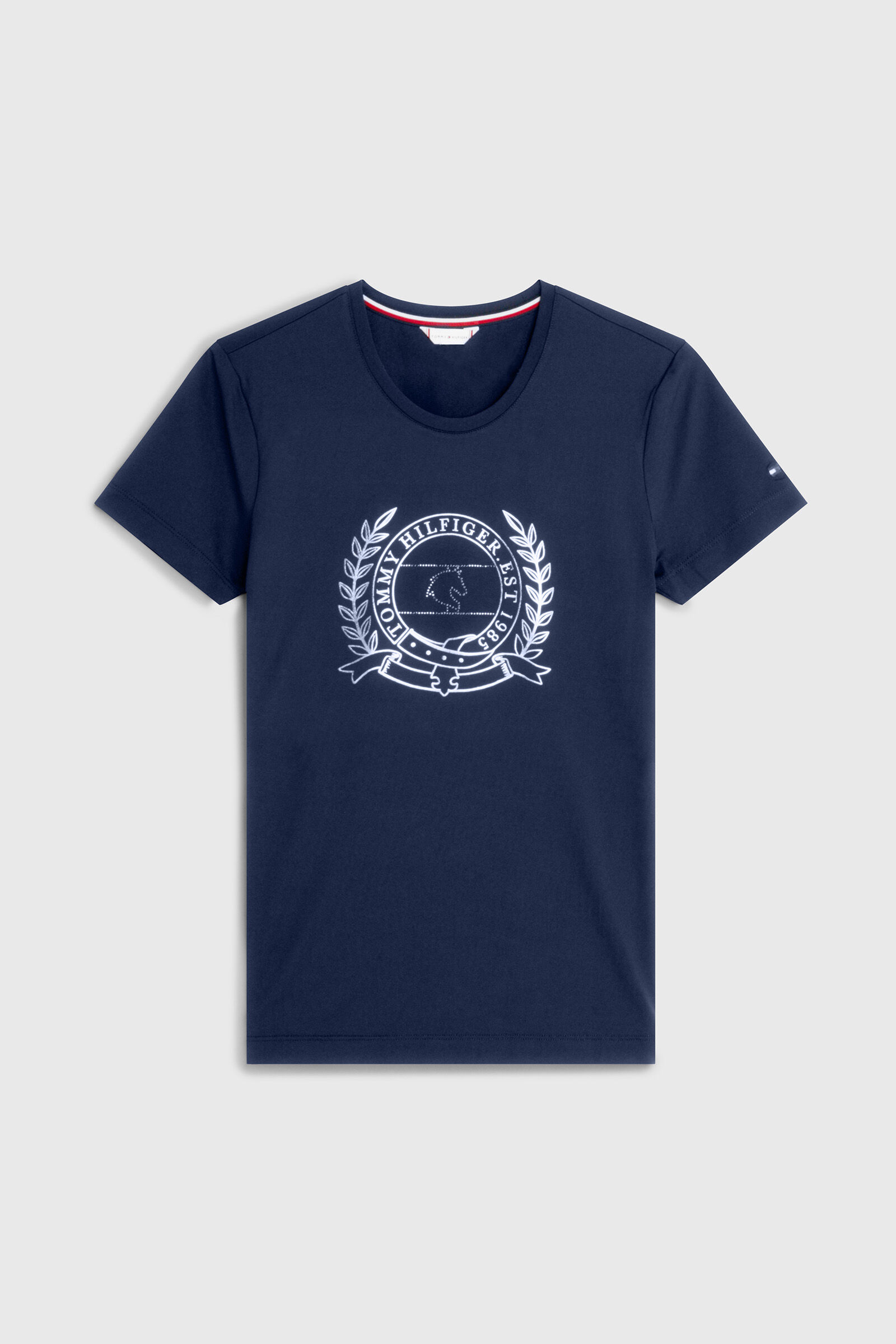 Buy Tommy Hilfiger Equestrian Crest Rhinestone Performance Women s T Shirt horze