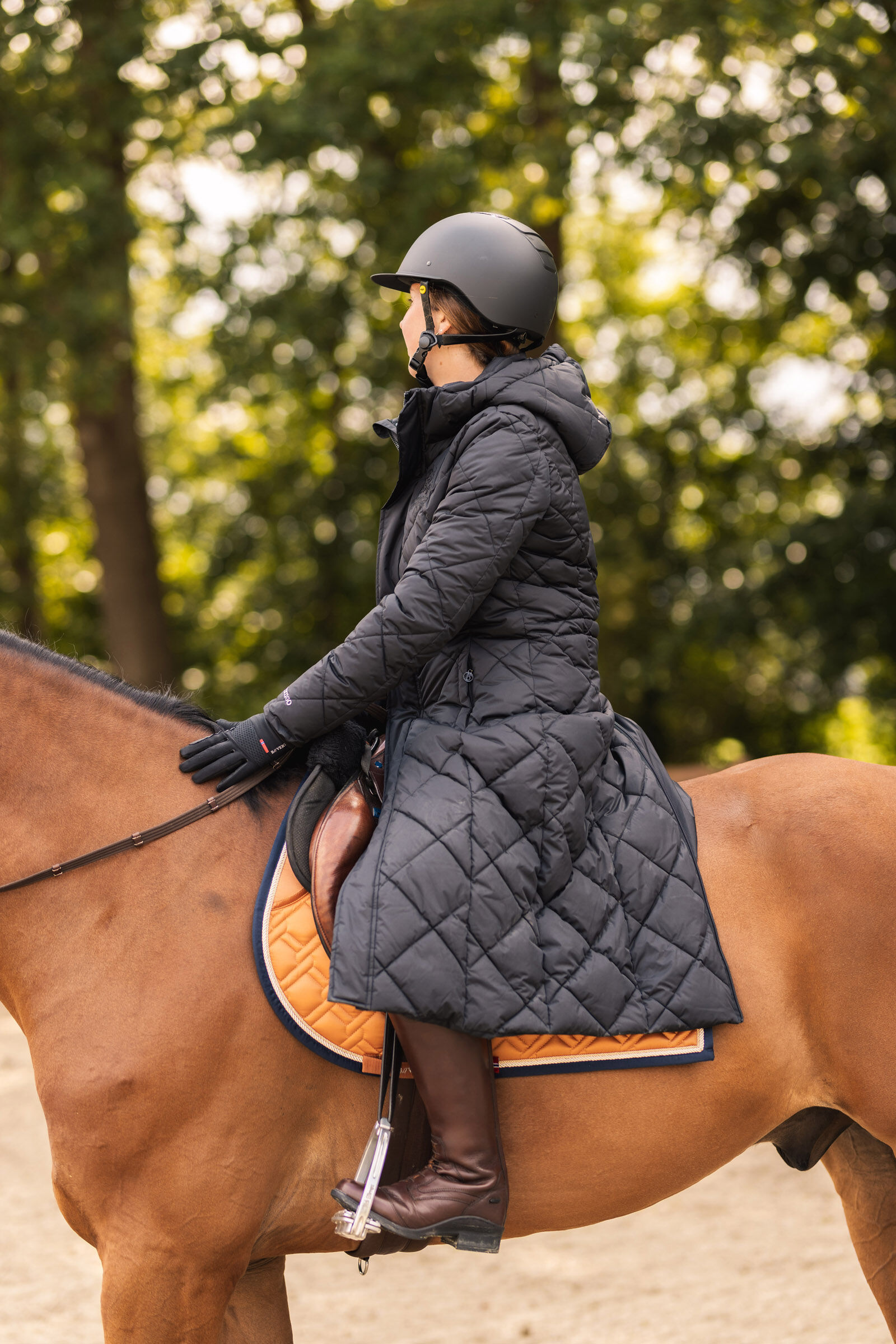 Classic black winter coat on sale